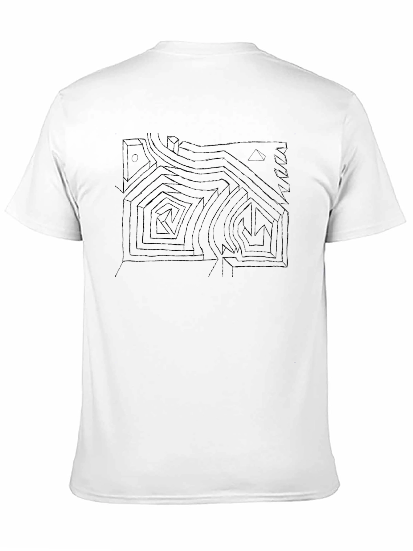 Abstract Maze Graphic Print T-Shirt