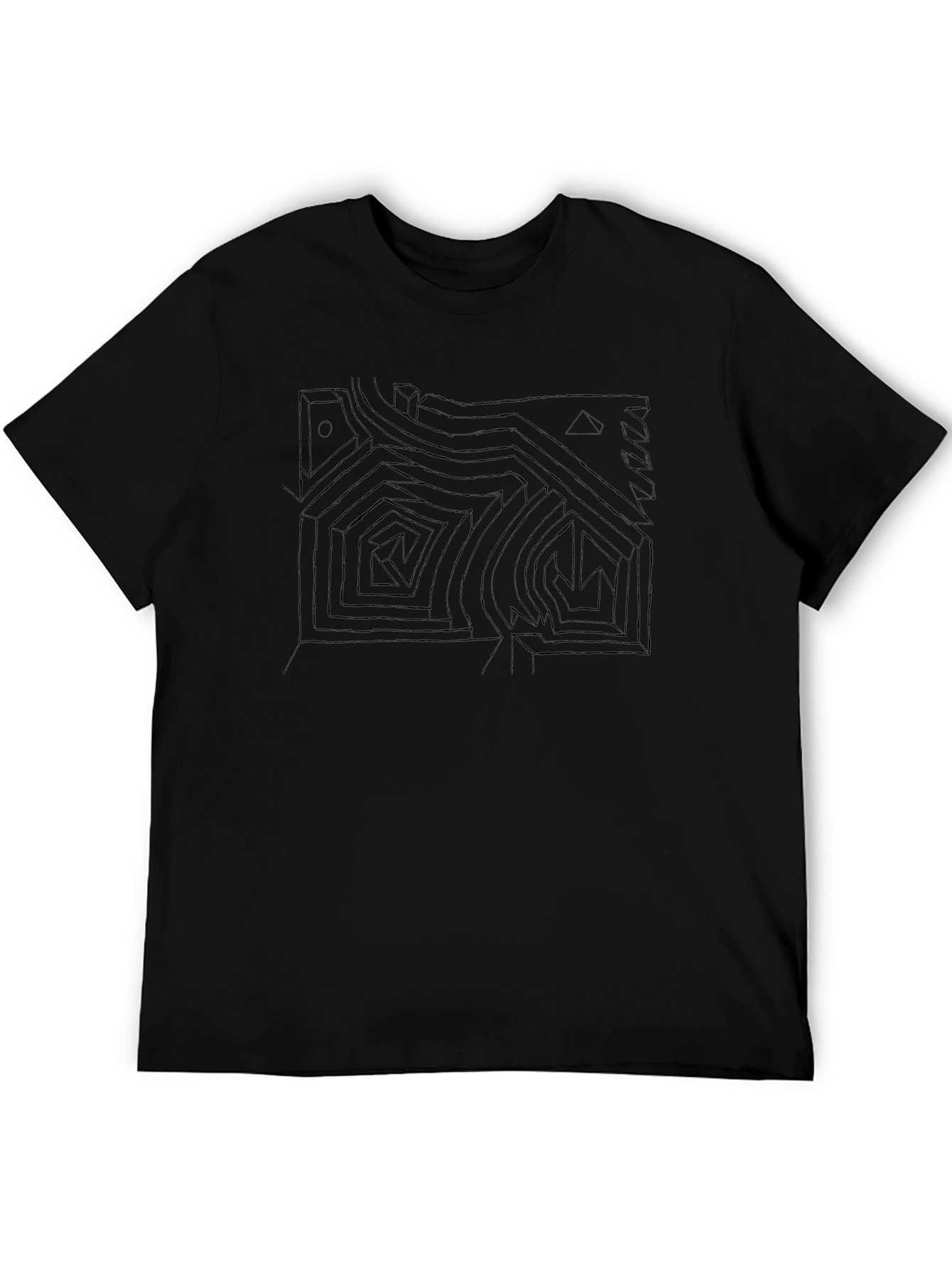 Abstract Maze Graphic Print T-Shirt