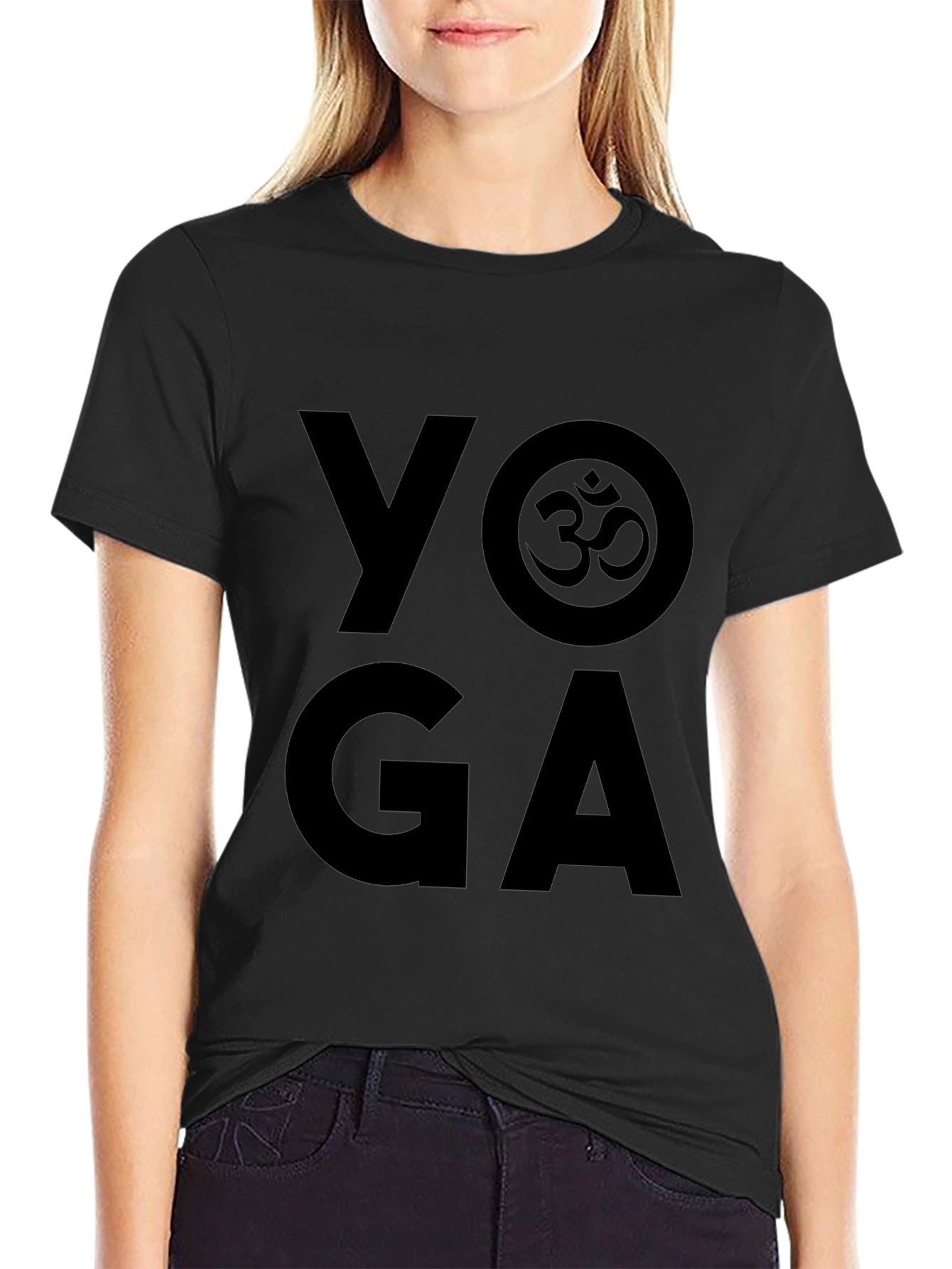 Yoga Om Symbol Black T-Shirt
