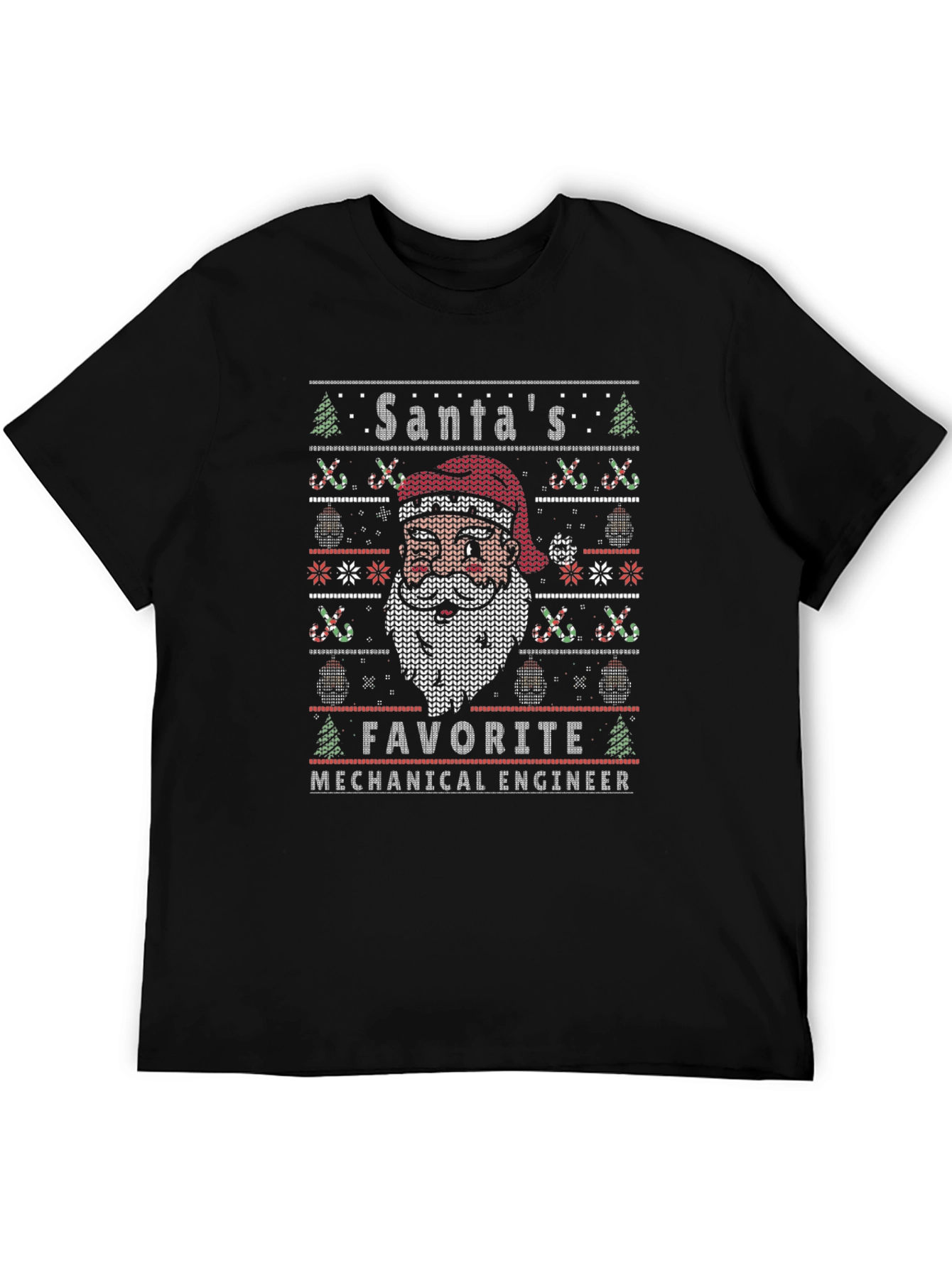 Santas Favorite Mechanical Engineer Ugly Christmas Sweater T-Shirt