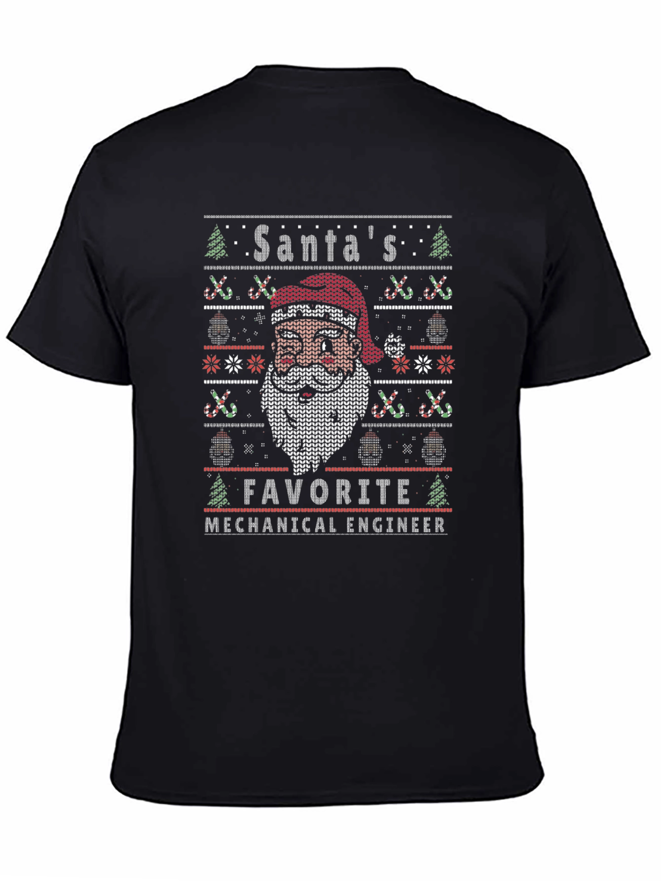 Santas Favorite Mechanical Engineer Ugly Christmas Sweater T-Shirt