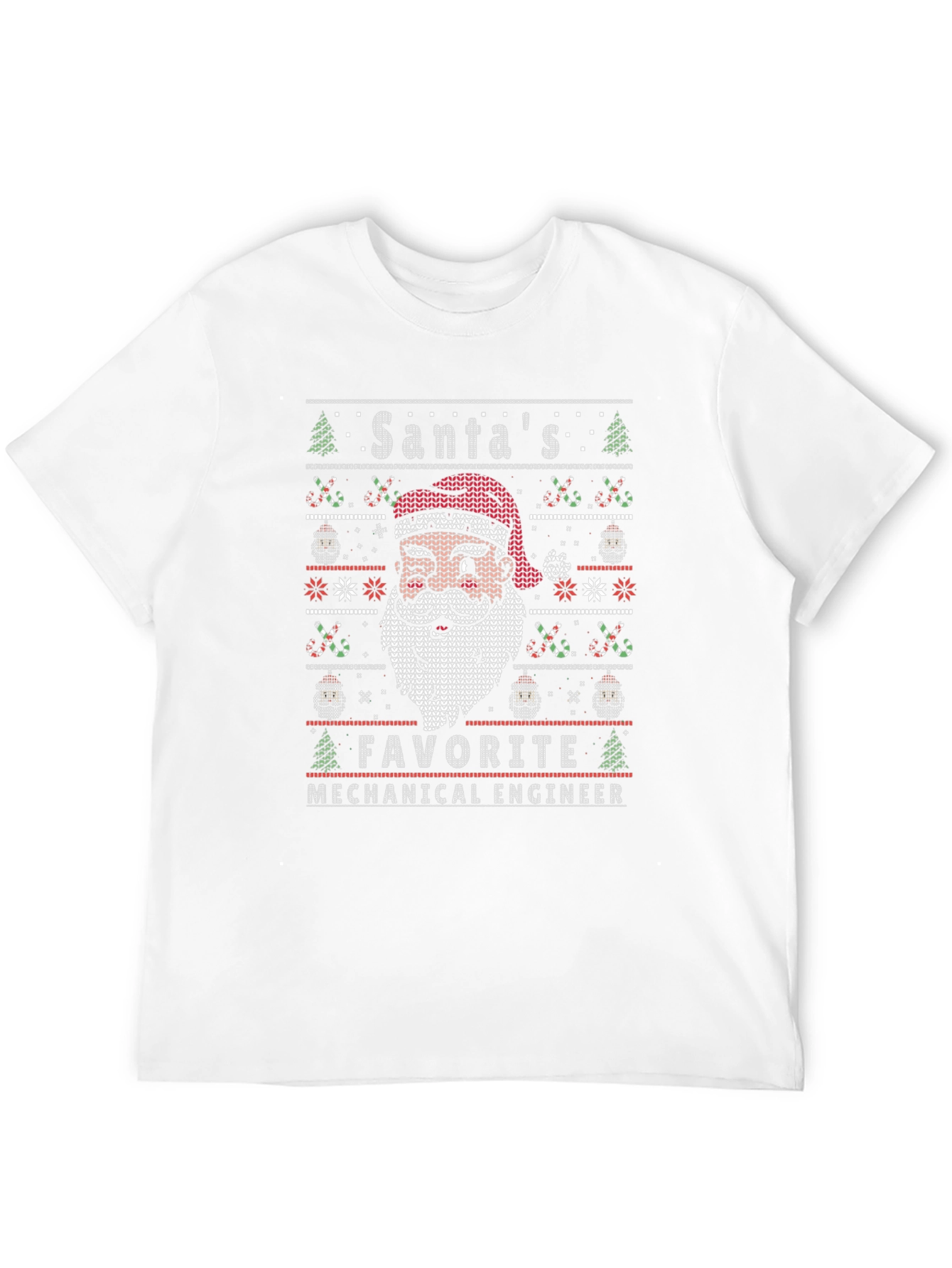 Santas Favorite Mechanical Engineer Ugly Christmas Sweater T-Shirt