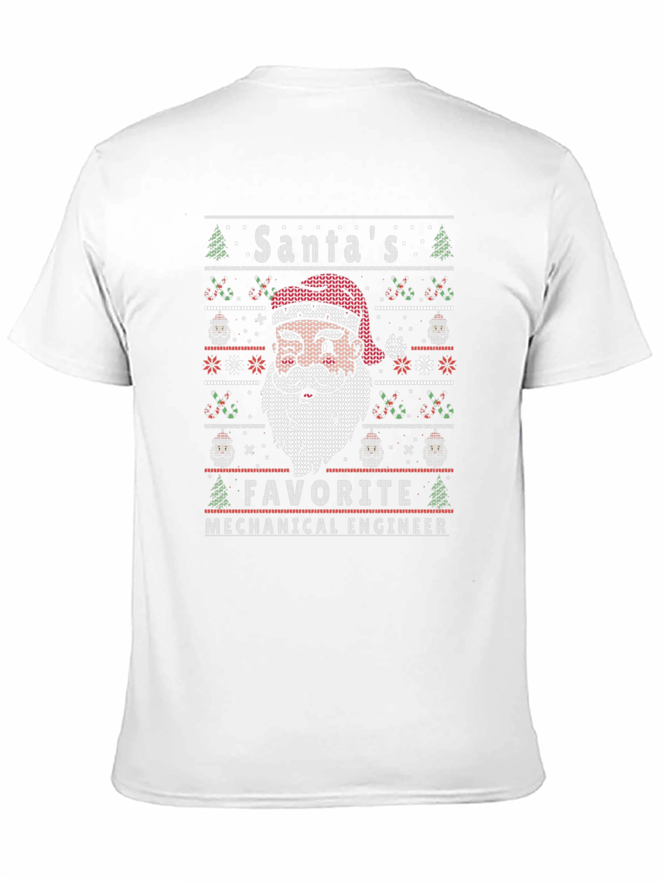 Santas Favorite Mechanical Engineer Ugly Christmas Sweater T-Shirt