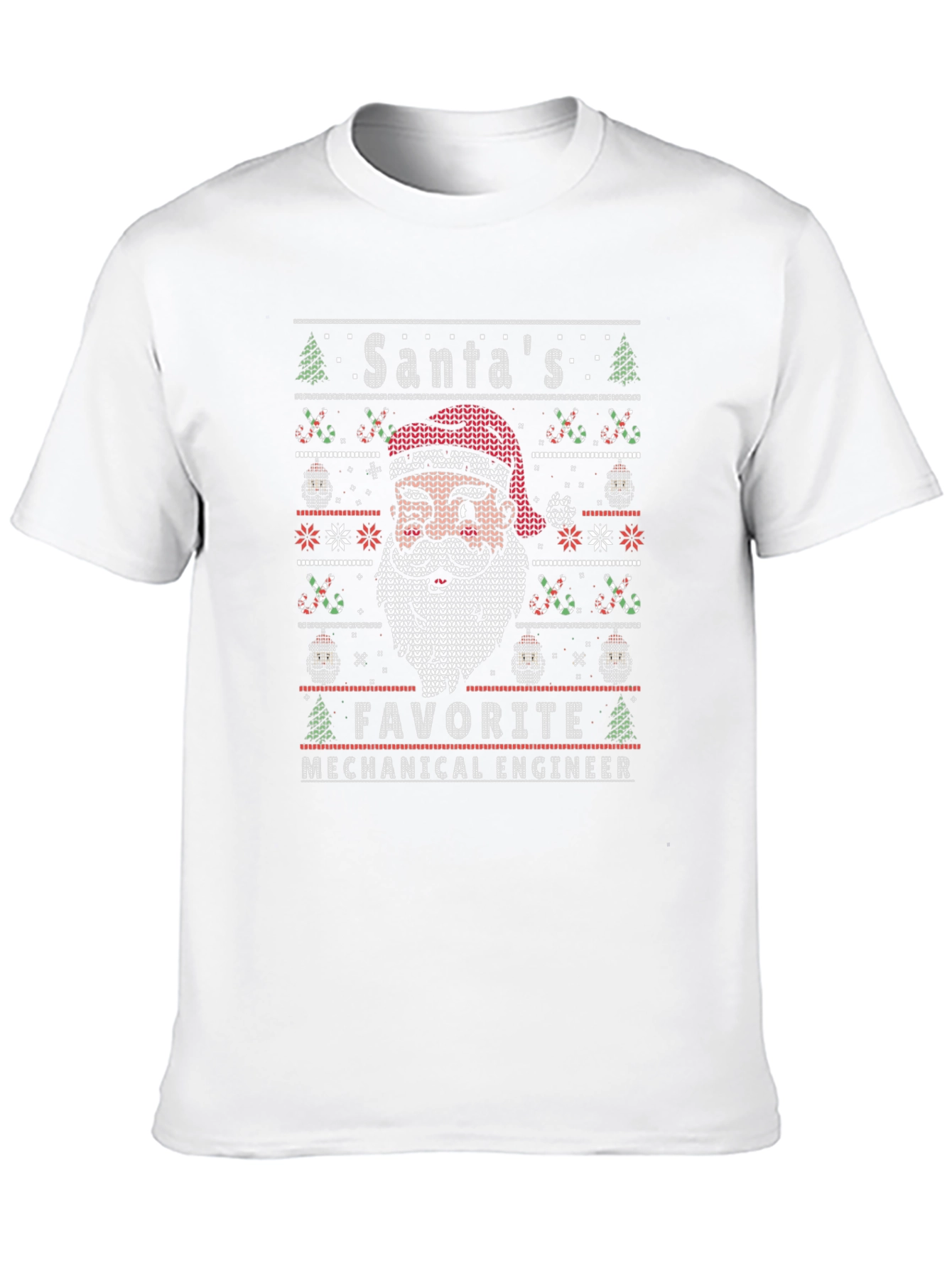 Santas Favorite Mechanical Engineer Ugly Christmas Sweater T-Shirt