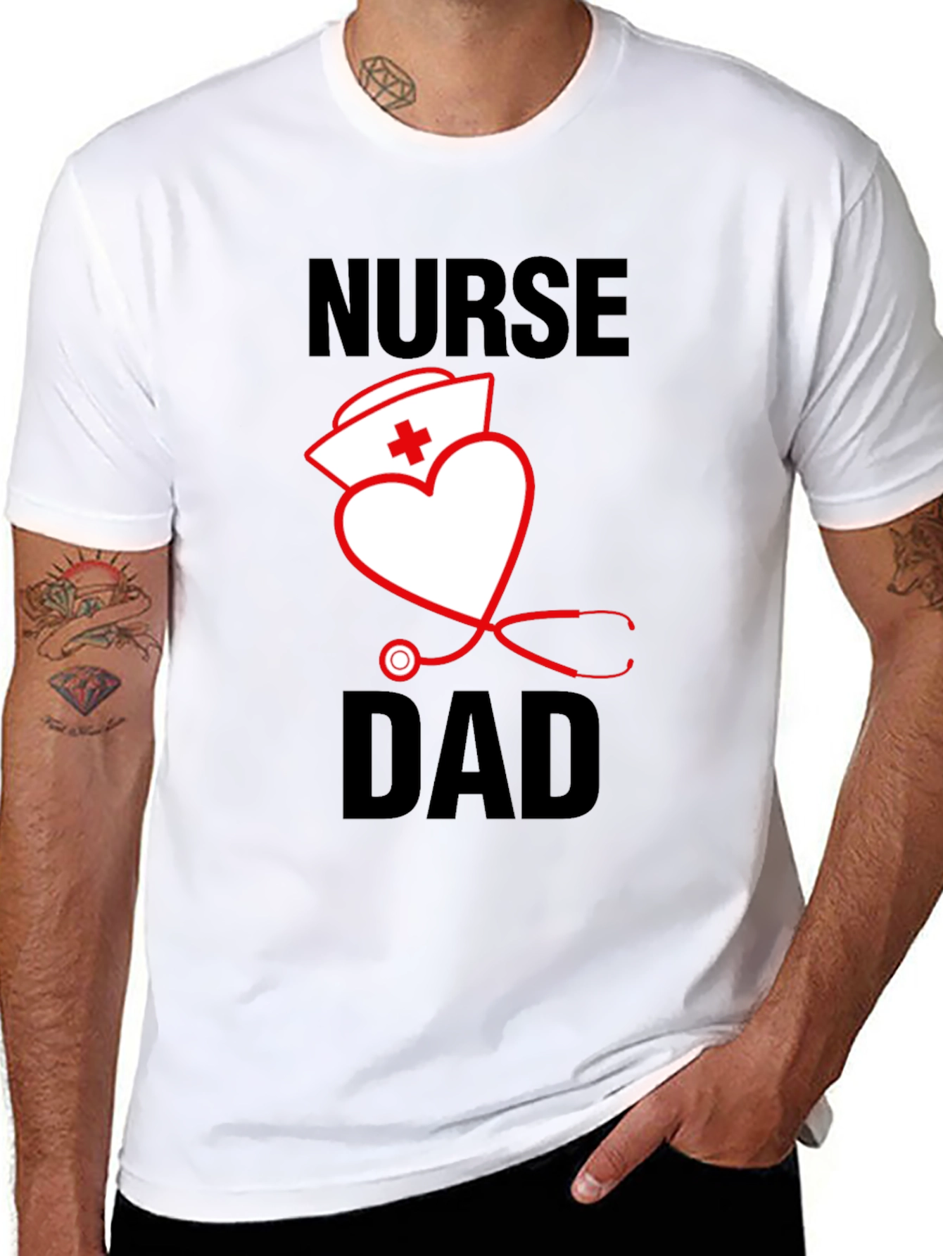 Nurse Dad Graphic T-Shirt - Medical Fathers Day Gift