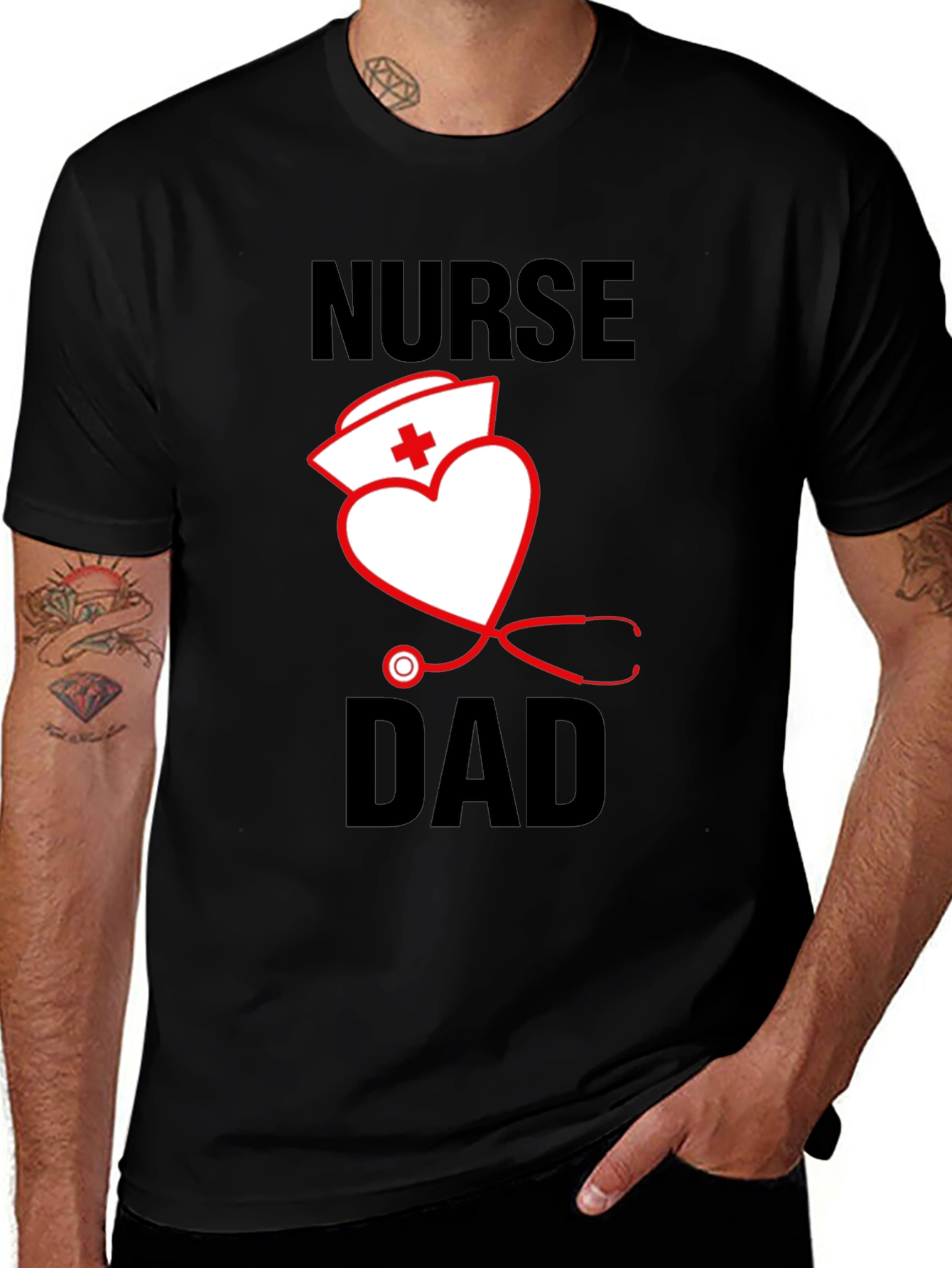 Nurse Dad Graphic T-Shirt - Medical Fathers Day Gift