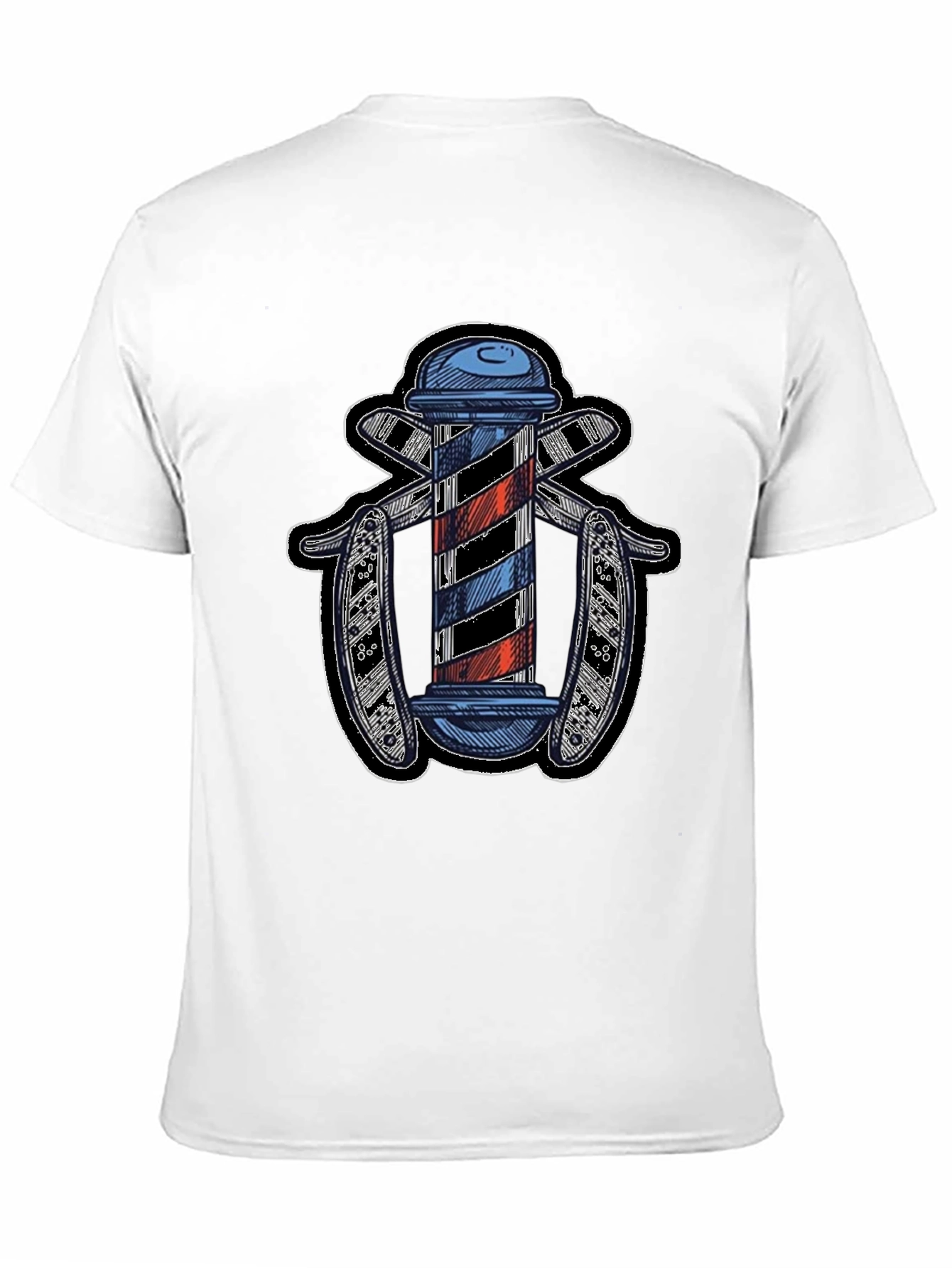 Barber Pole Razor Graphic Tee