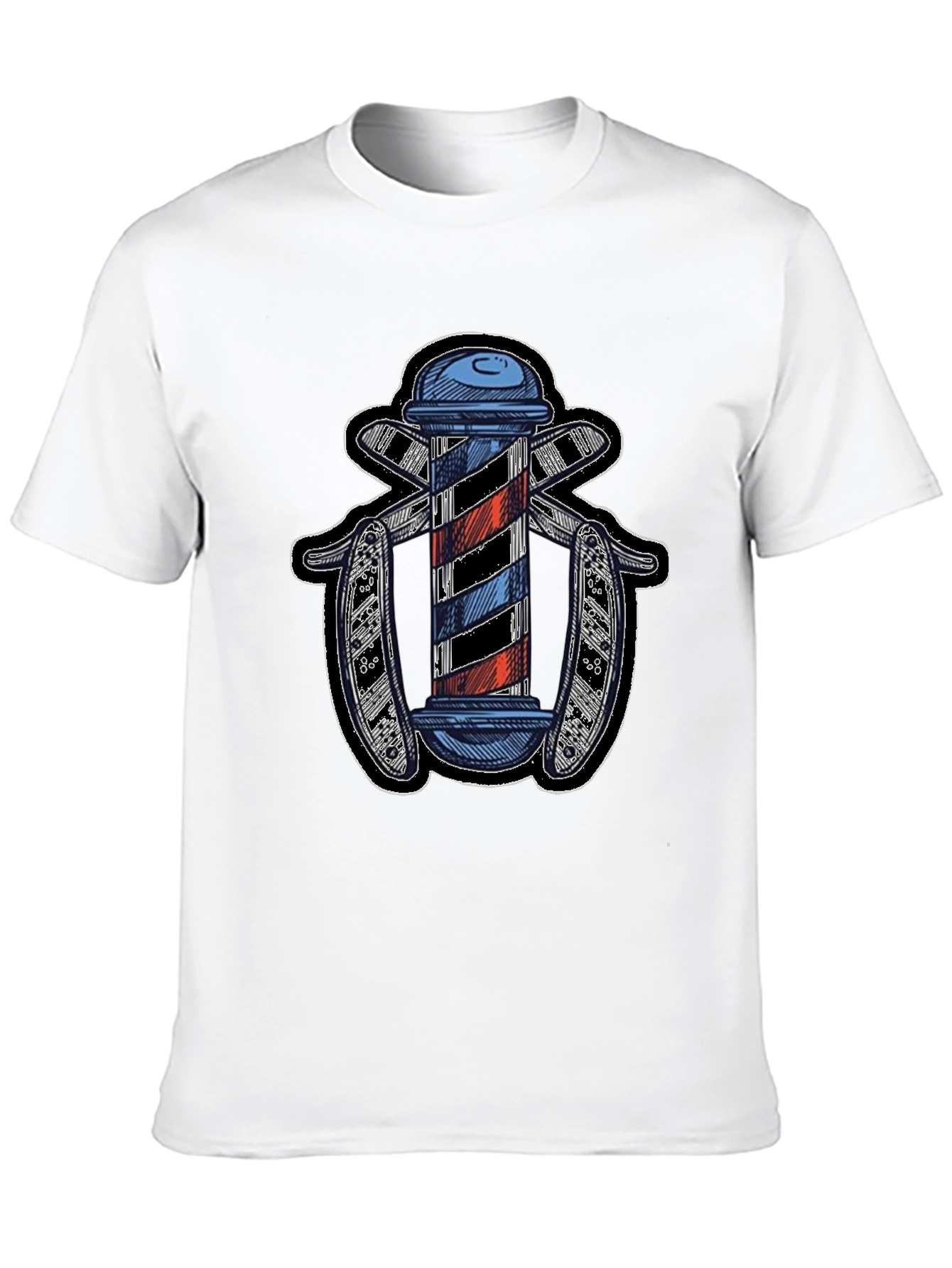 Barber Pole Razor Graphic Tee