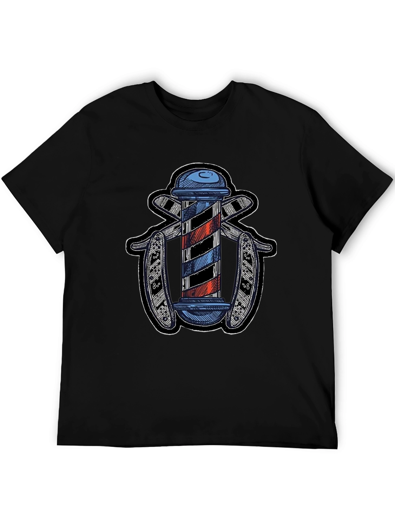 Barber Pole Razor Graphic Tee