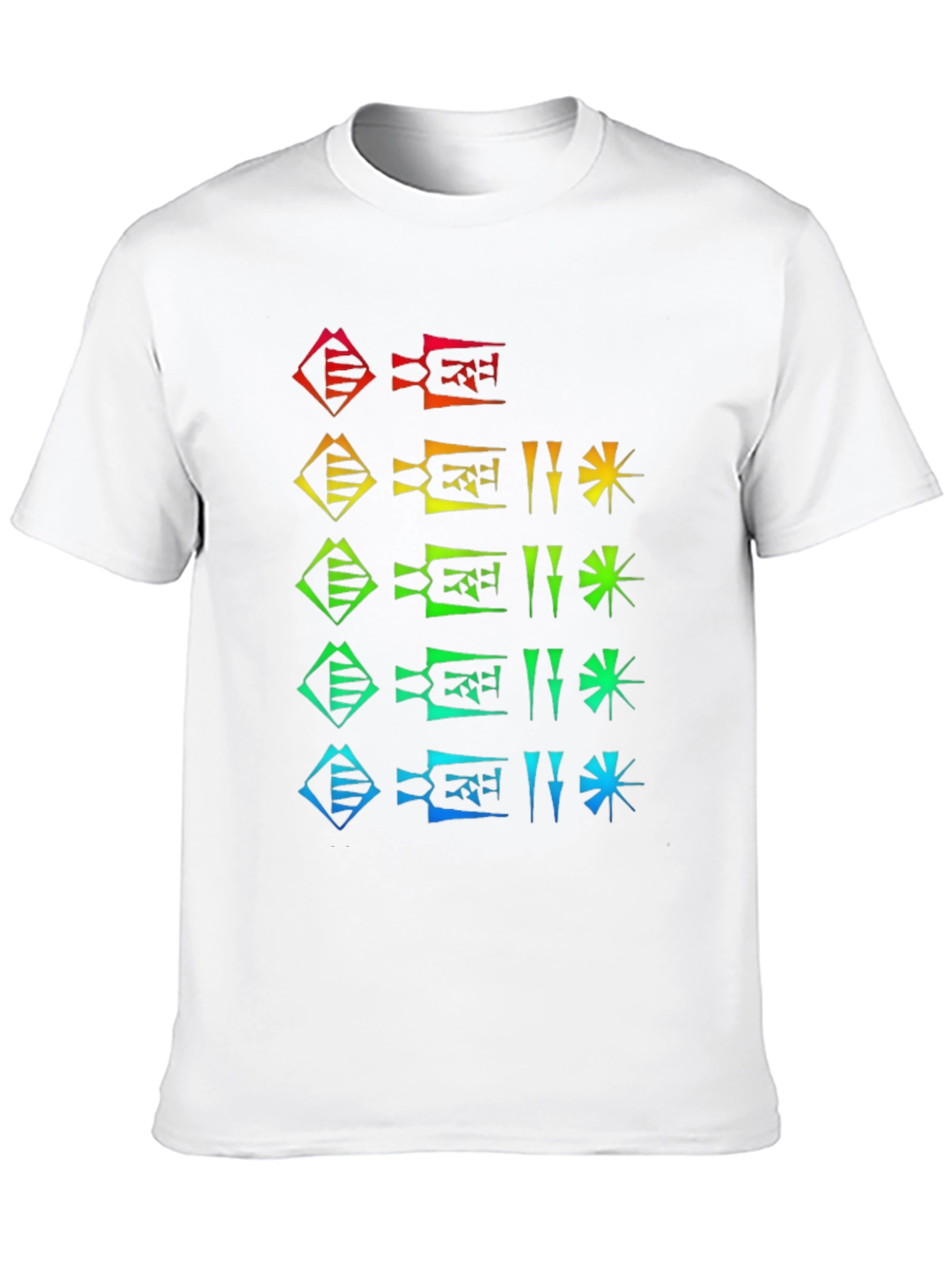 Rainbow Cuneiform Graphic Tee - Black