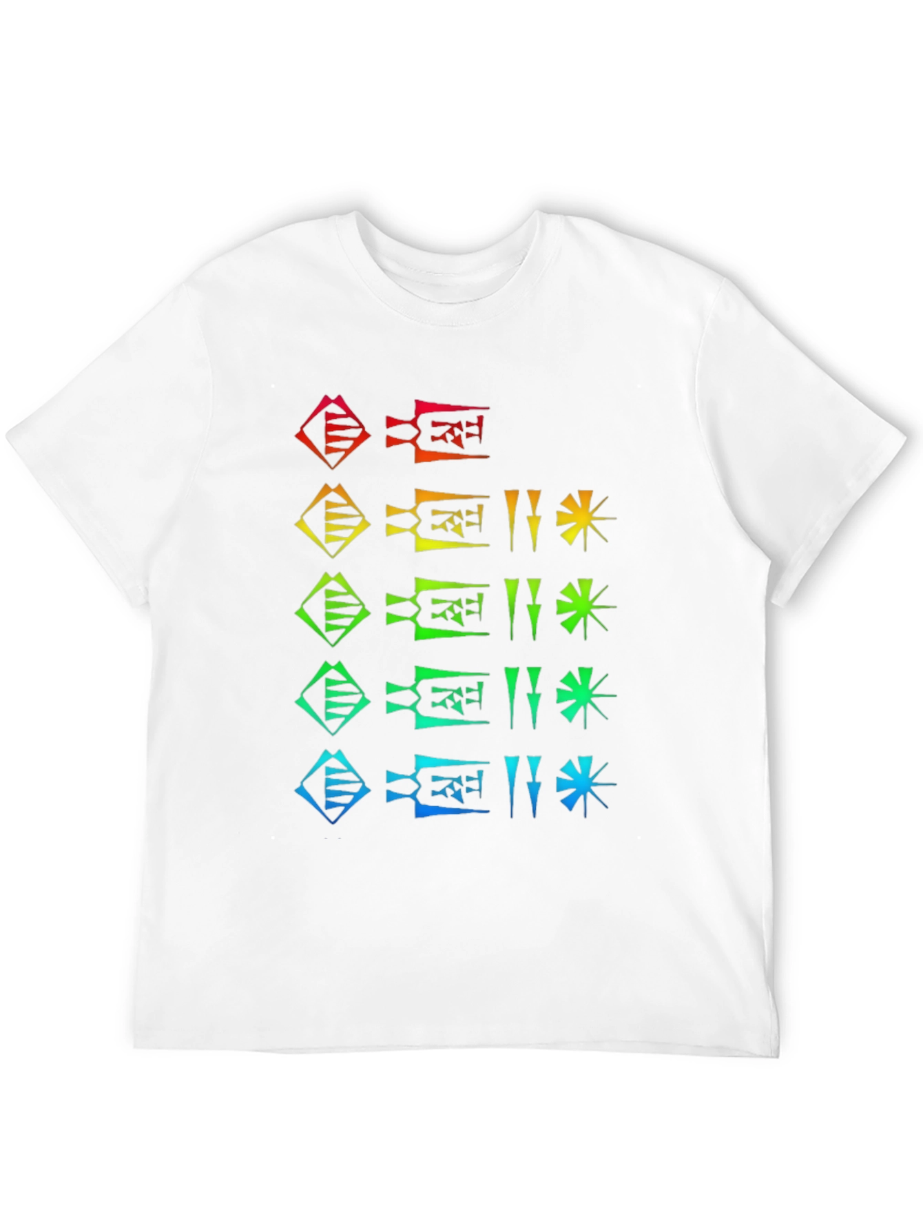 Rainbow Cuneiform Graphic Tee - Black