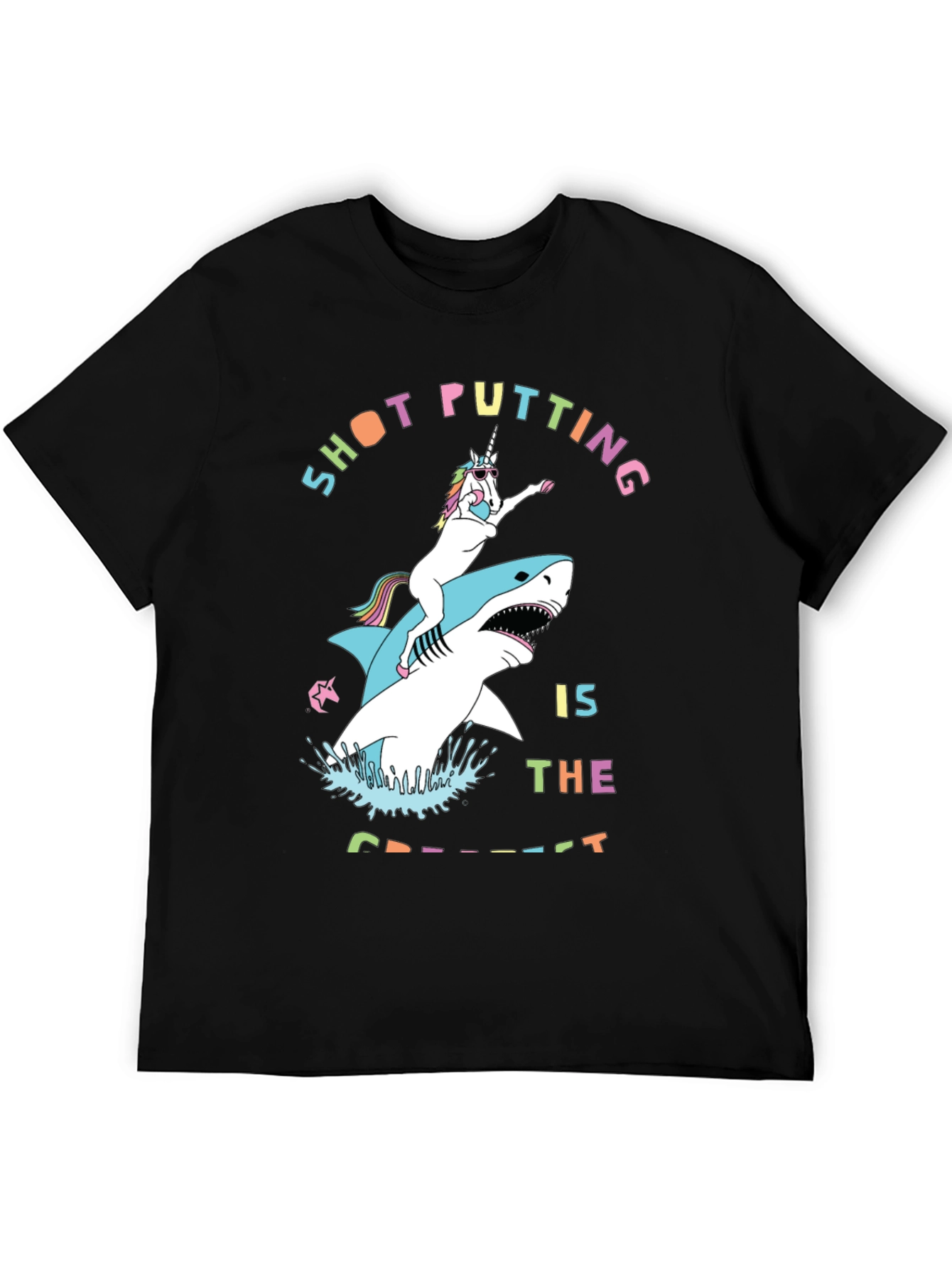 Shot Putting Unicorn Shark T-Shirt