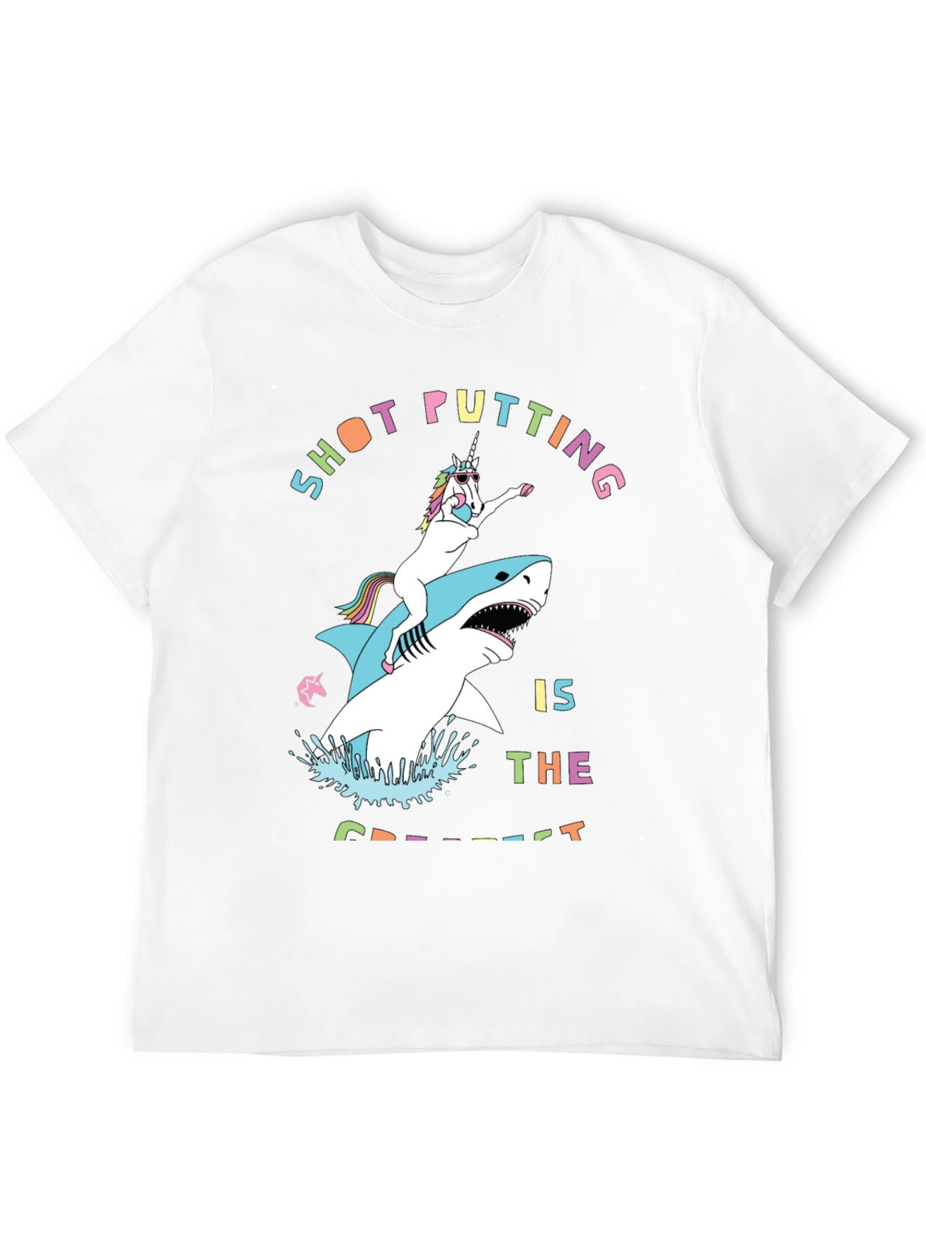 Shot Putting Unicorn Shark T-Shirt