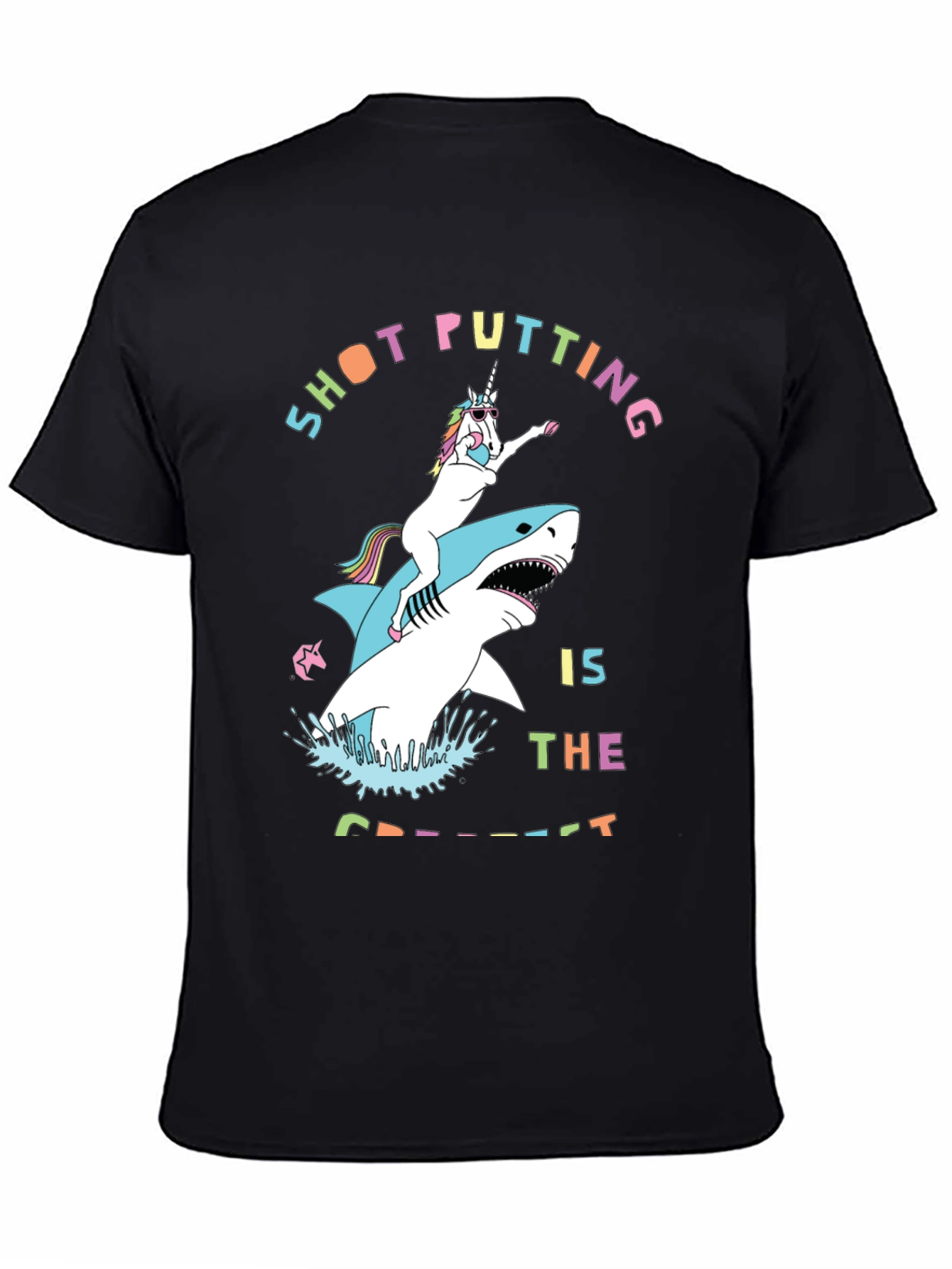 Shot Putting Unicorn Shark T-Shirt