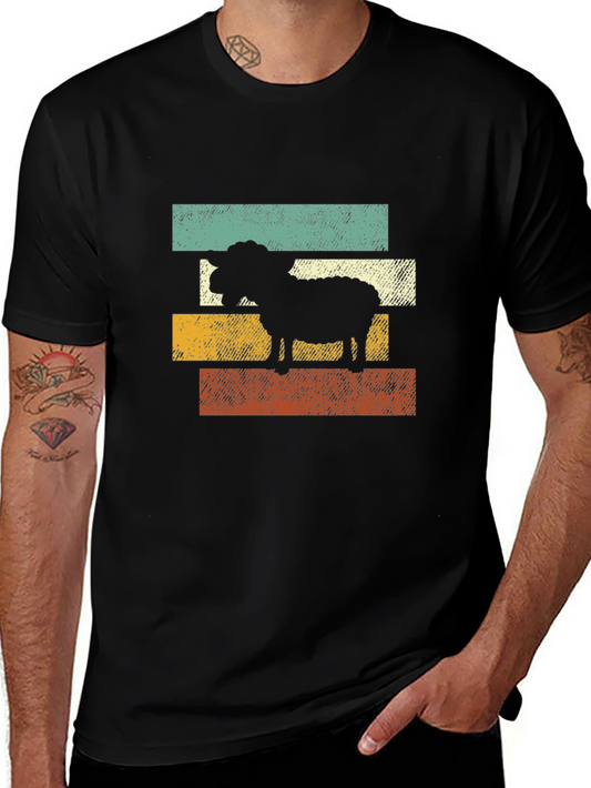 Retro Sheep Graphic Tee - Vintage Style