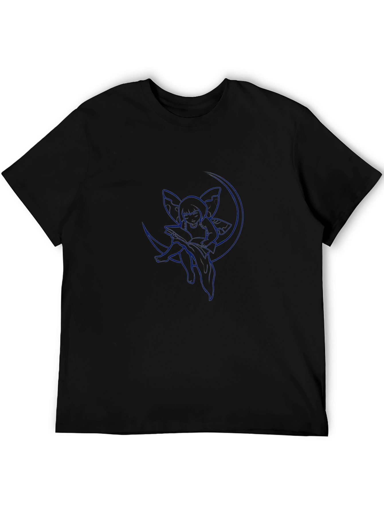 Whimsical Moon Fairy T-Shirt - Black