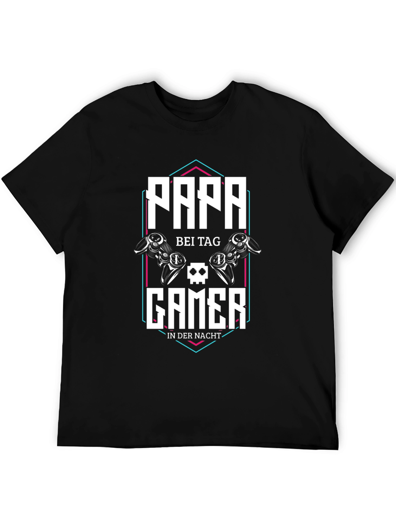 Papa Gamer T-Shirt - Day/Night Gaming Dad Tee