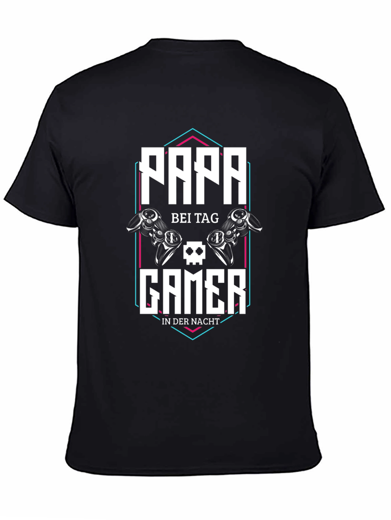 Papa Gamer T-Shirt - Day/Night Gaming Dad Tee