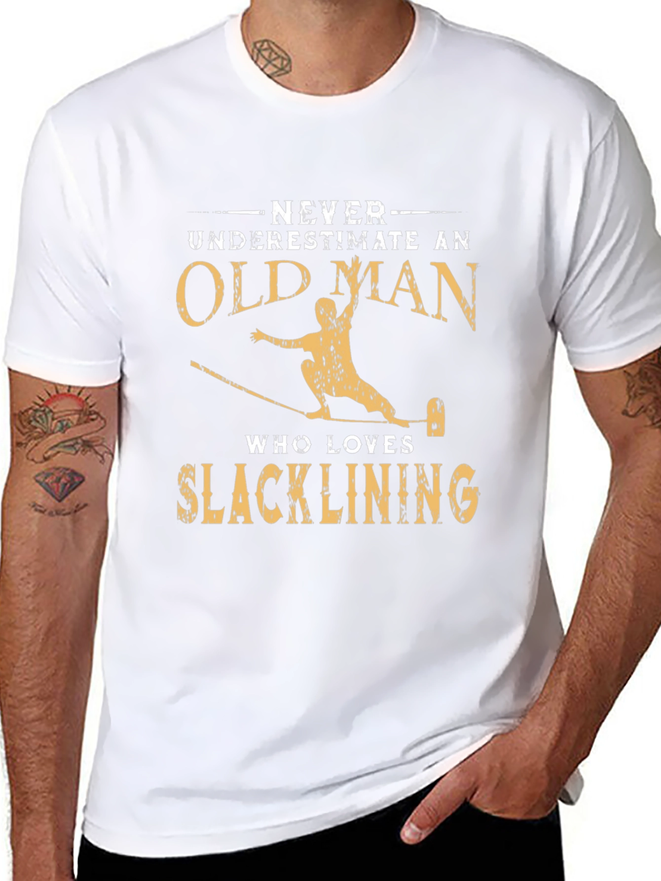 Slacklining Old Man Graphic Tee