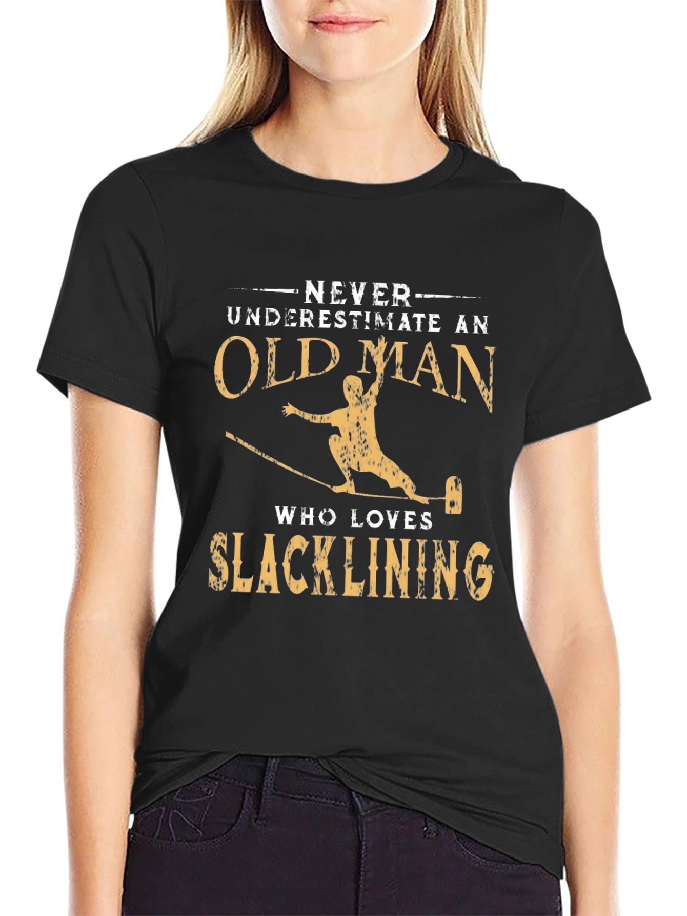 Slacklining Old Man Graphic Tee