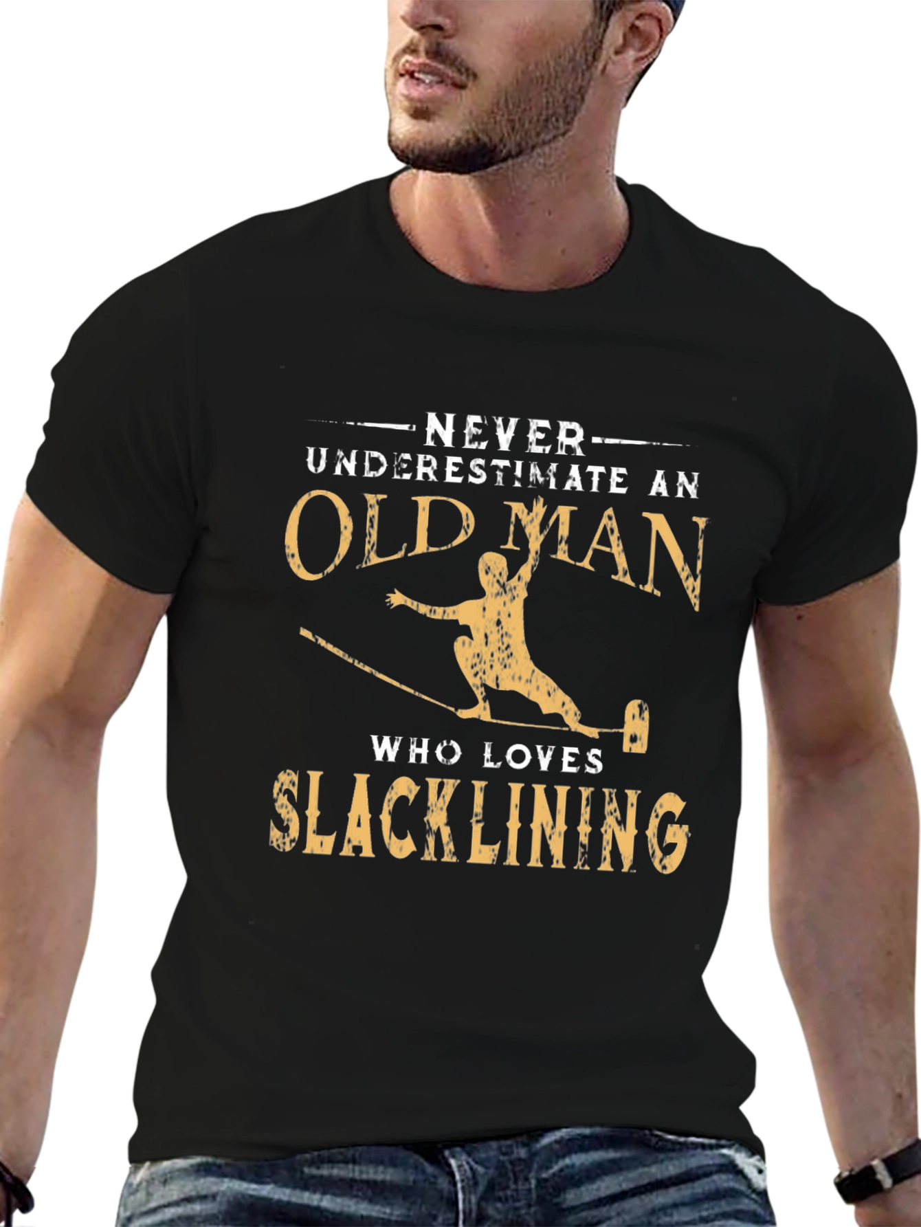 Slacklining Old Man Graphic Tee