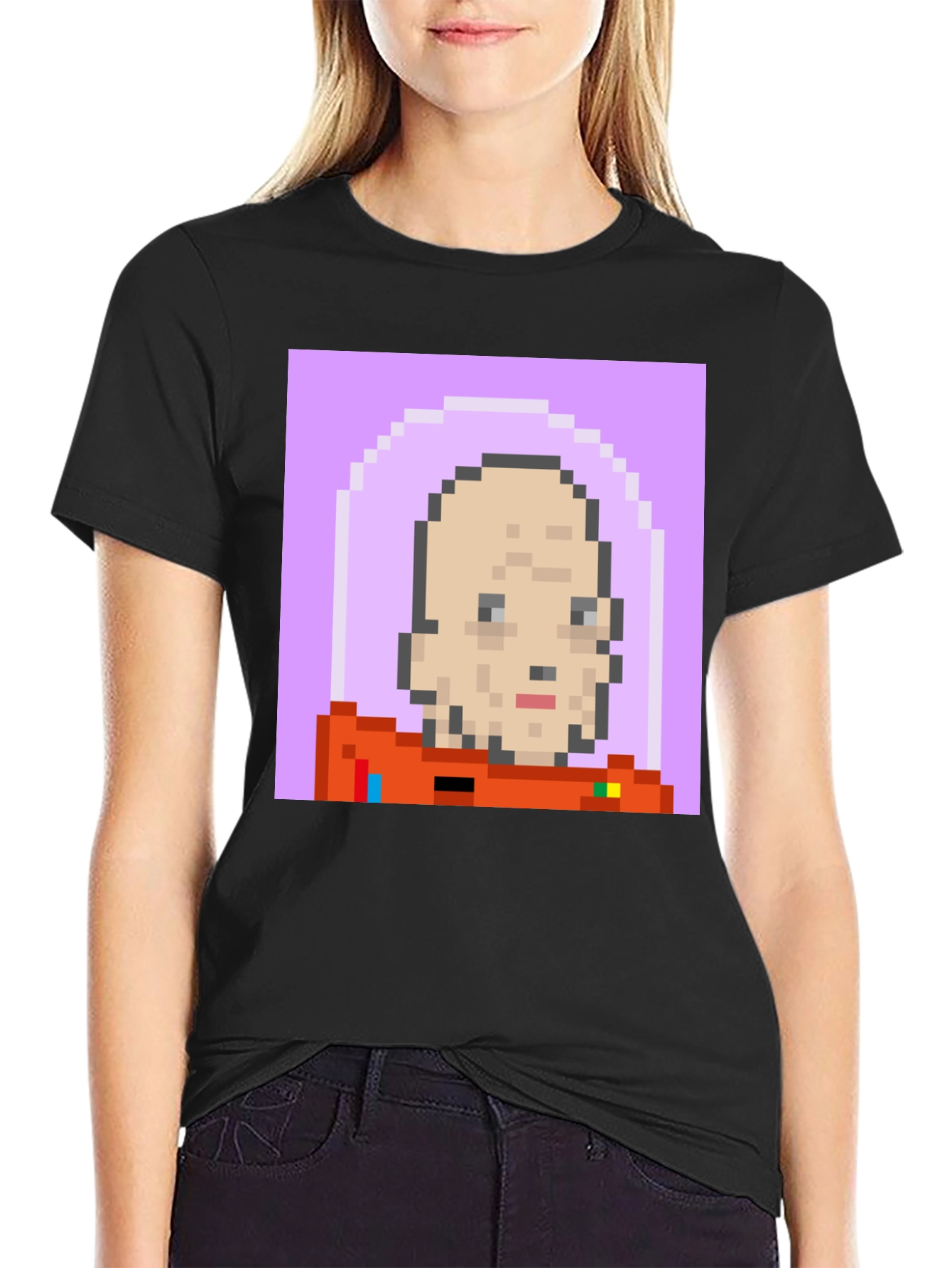 Pixel Art Crypto Punk Graphic T-Shirt