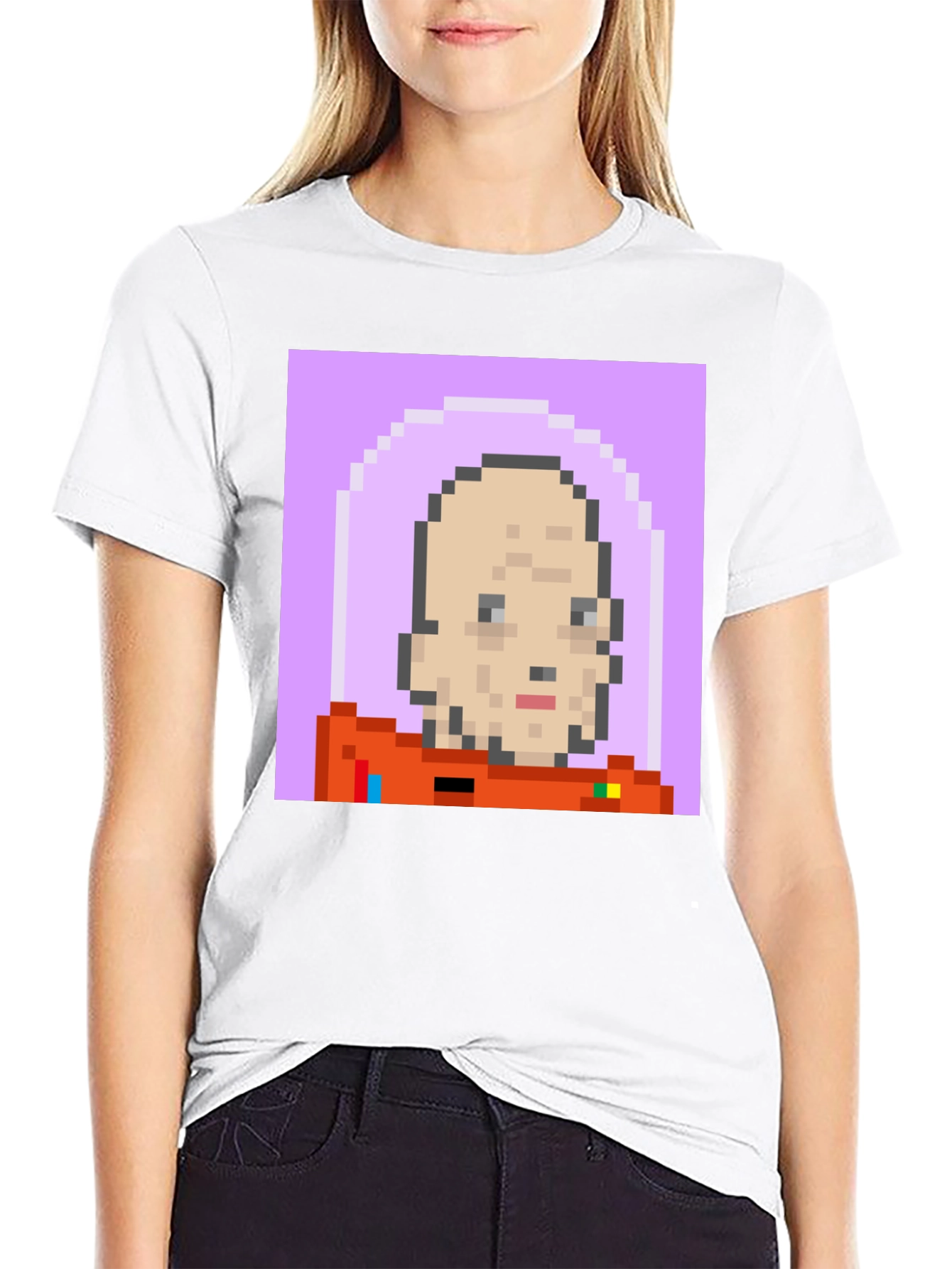 Pixel Art Crypto Punk Graphic T-Shirt