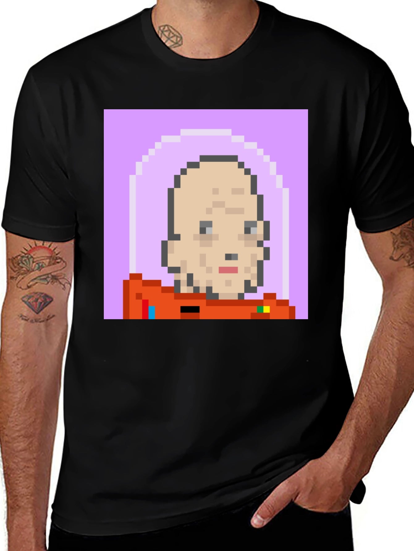 Pixel Art Crypto Punk Graphic T-Shirt