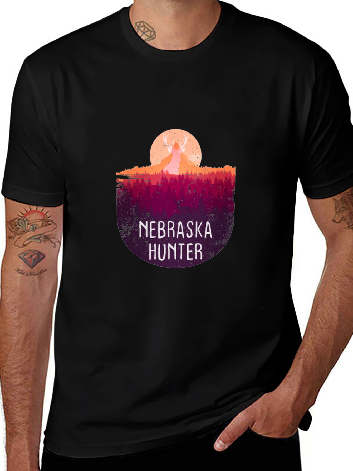 Nebraska Hunter Graphic T-Shirt