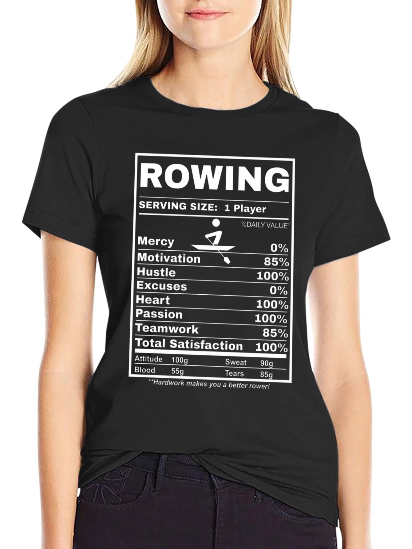 Rowing Nutritional Facts T-Shirt