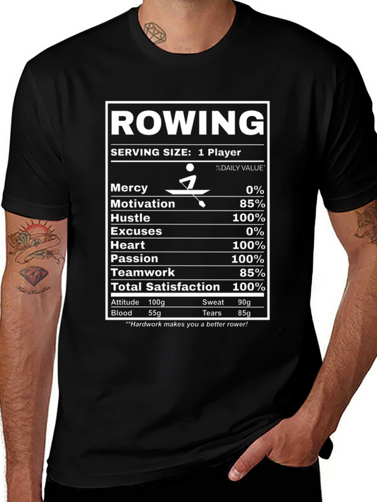 Rowing Nutritional Facts T-Shirt