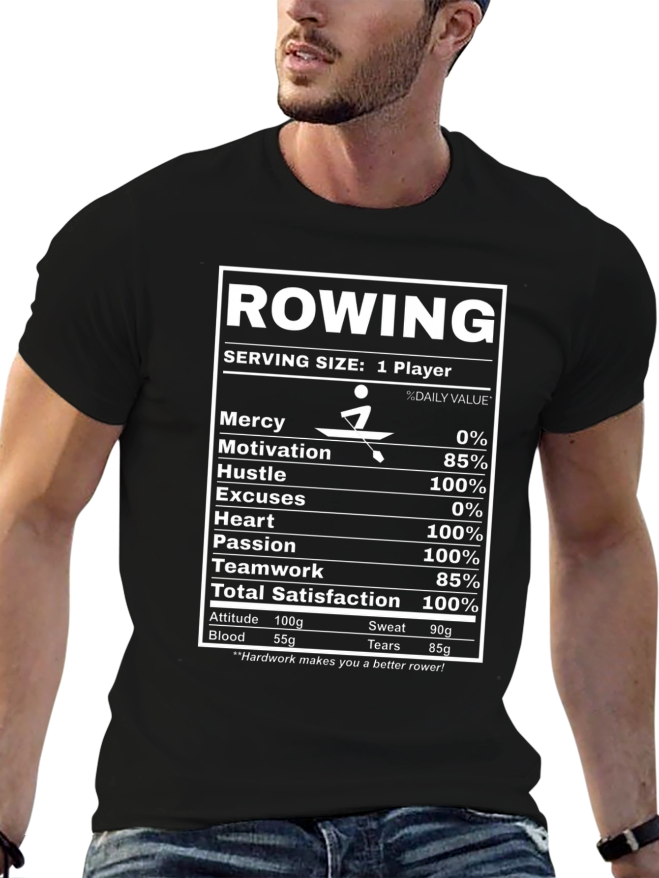 Rowing Nutritional Facts T-Shirt