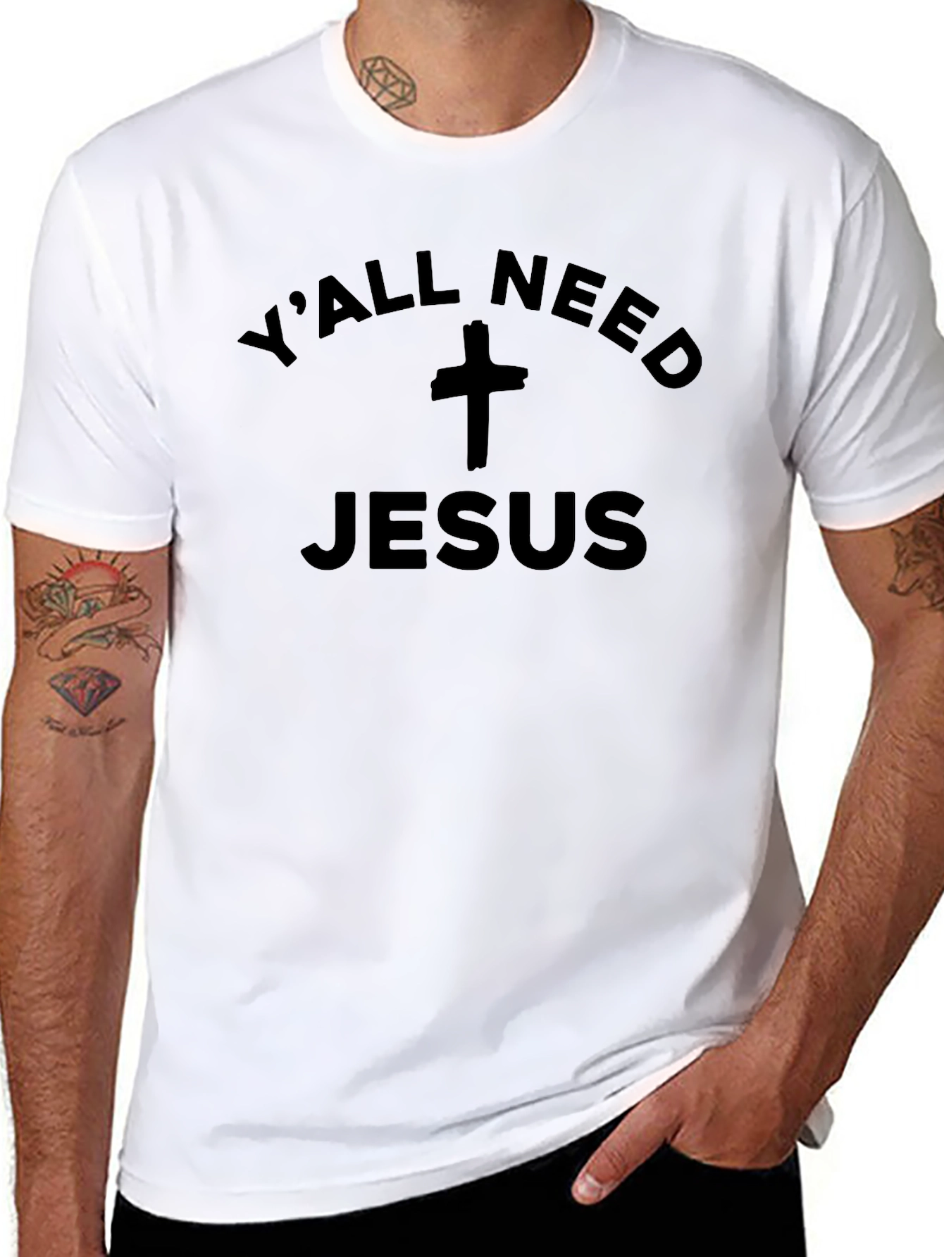 Yall Need Jesus Black Graphic Tee
