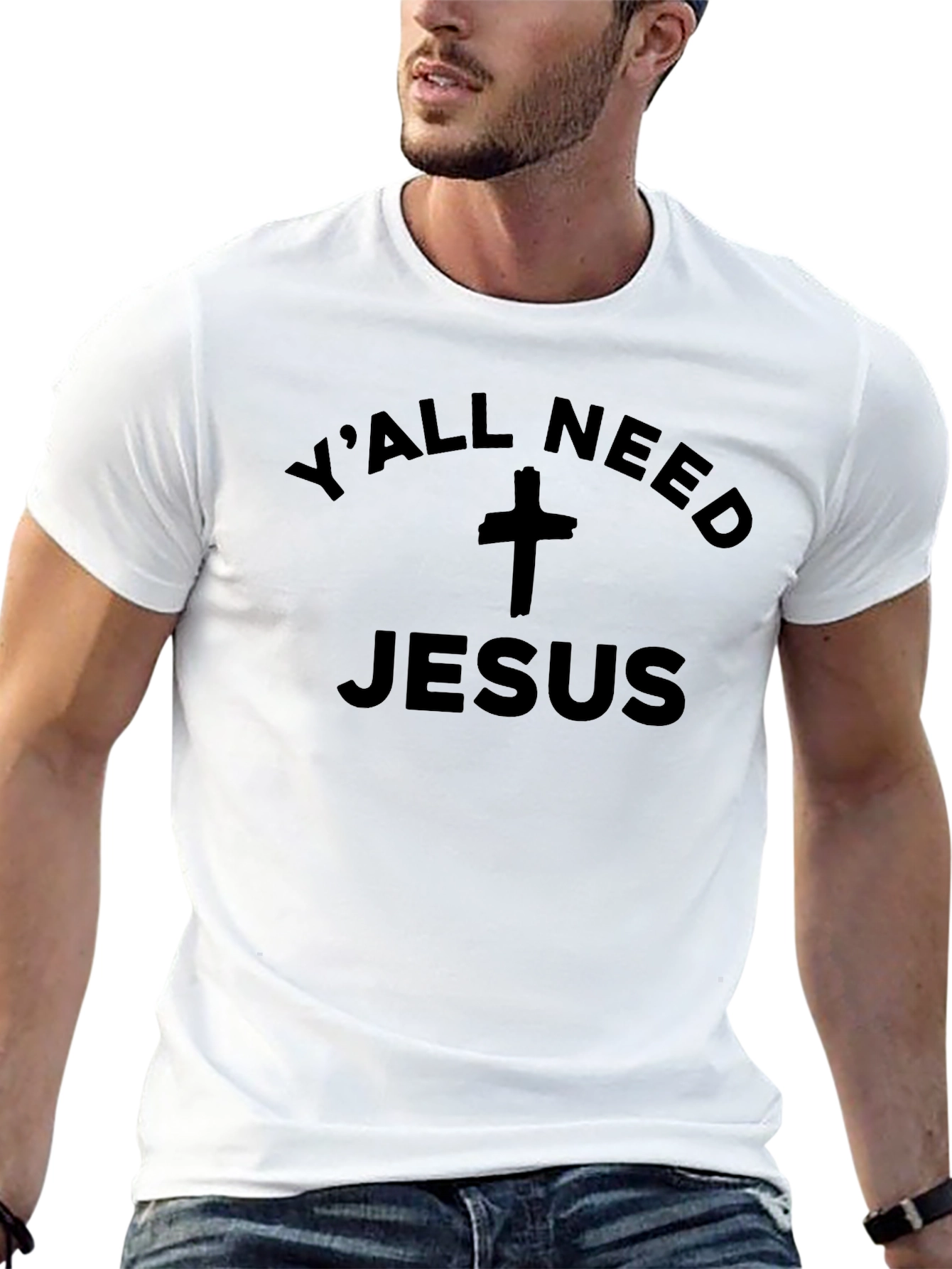 Yall Need Jesus Black Graphic Tee