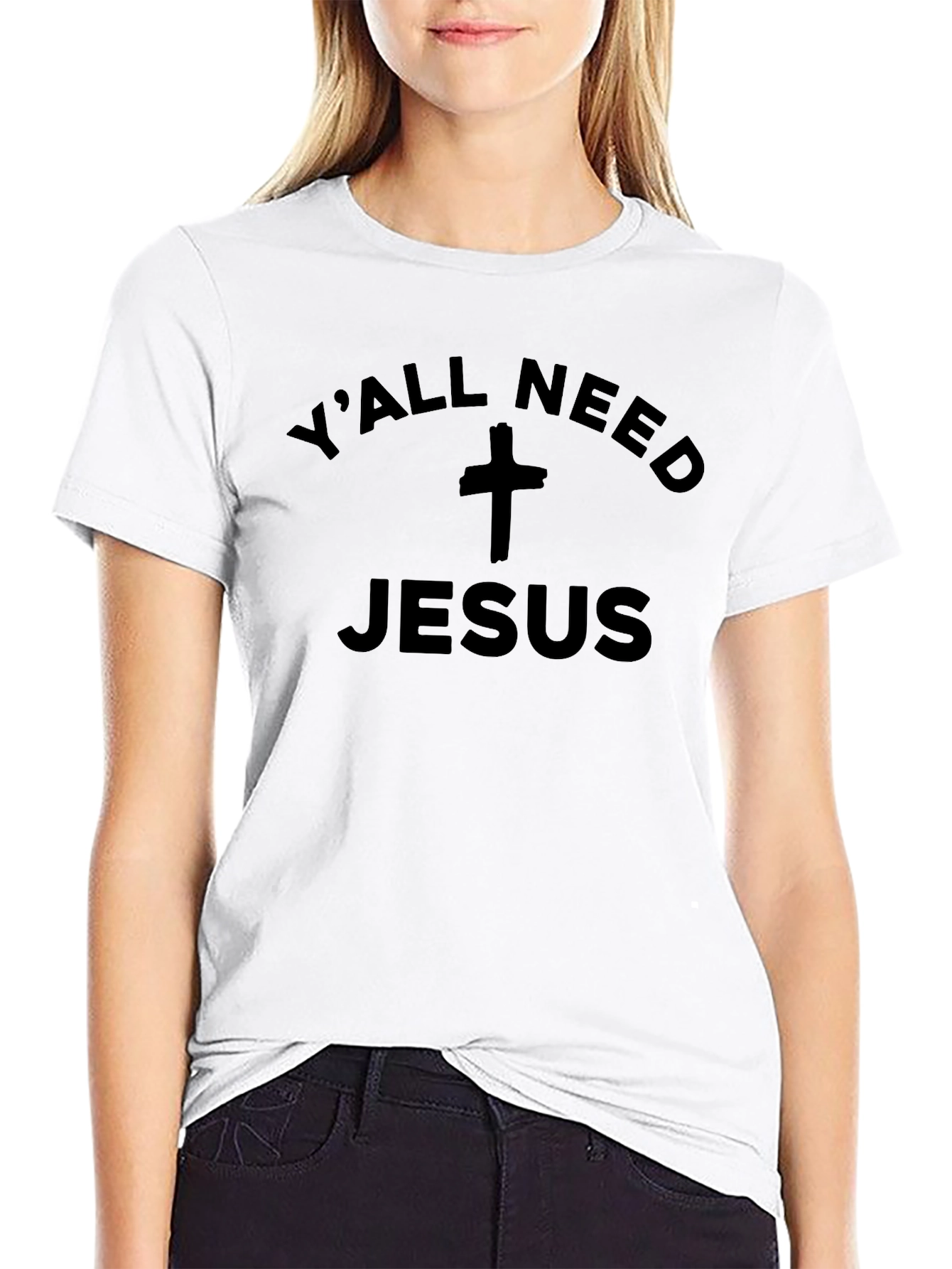 Yall Need Jesus Black Graphic Tee