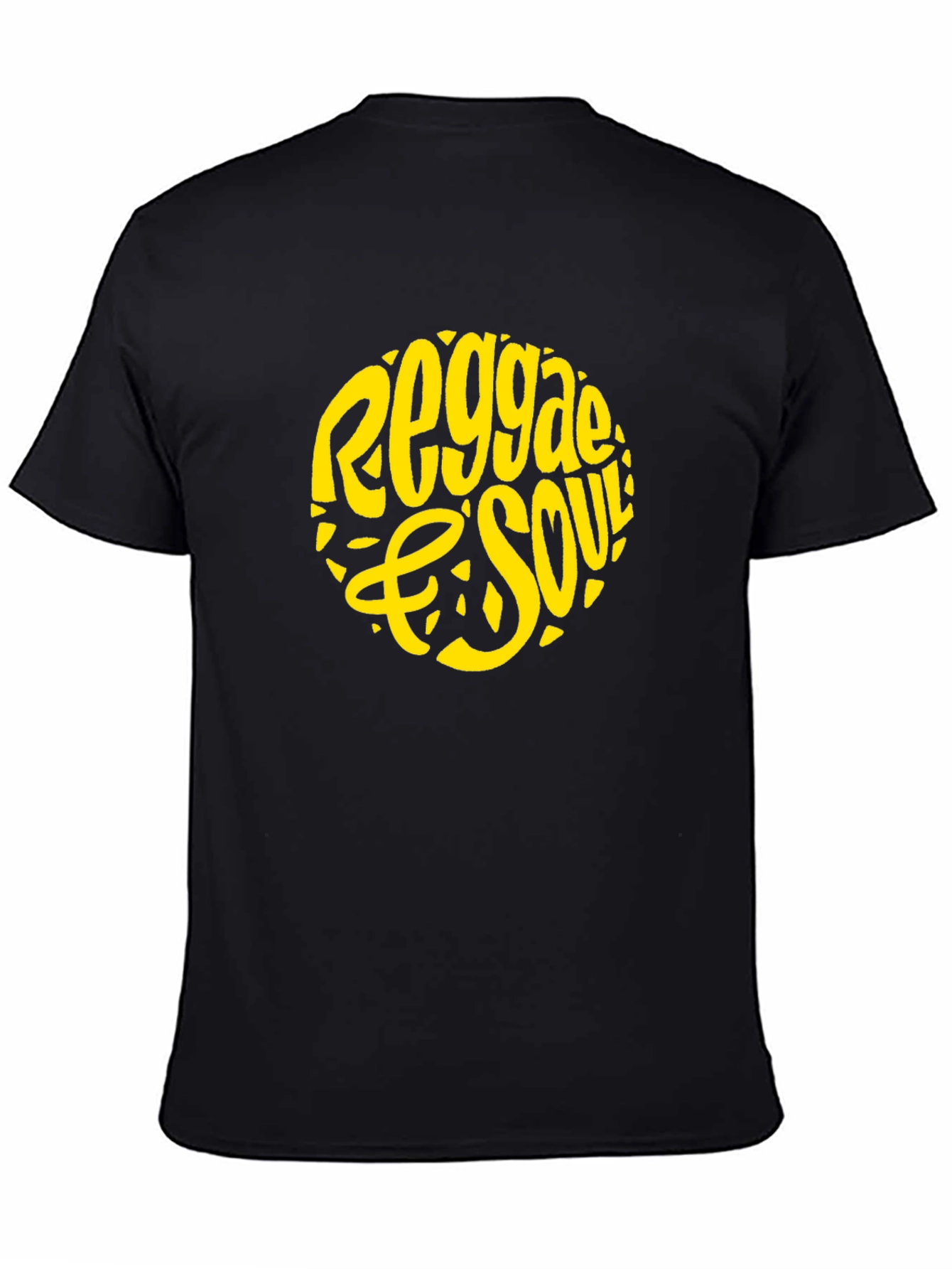 Reggae & Soul Graphic Tee - Black Cotton T-Shirt