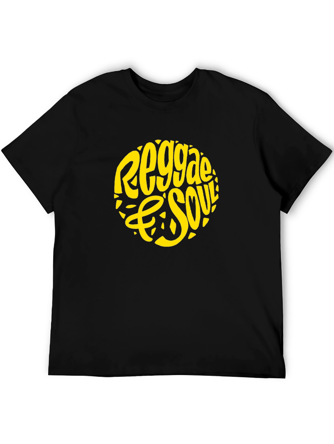 Reggae & Soul Graphic Tee - Black Cotton T-Shirt