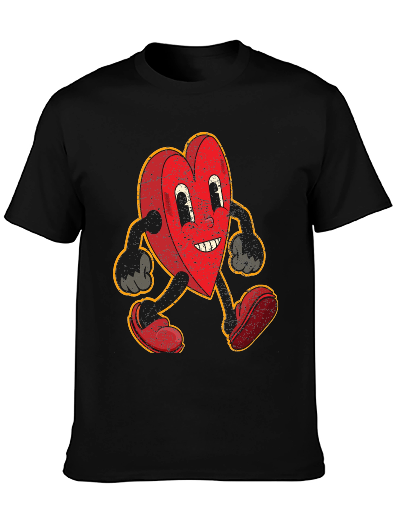 Retro Heart Cartoon Graphic T-Shirt