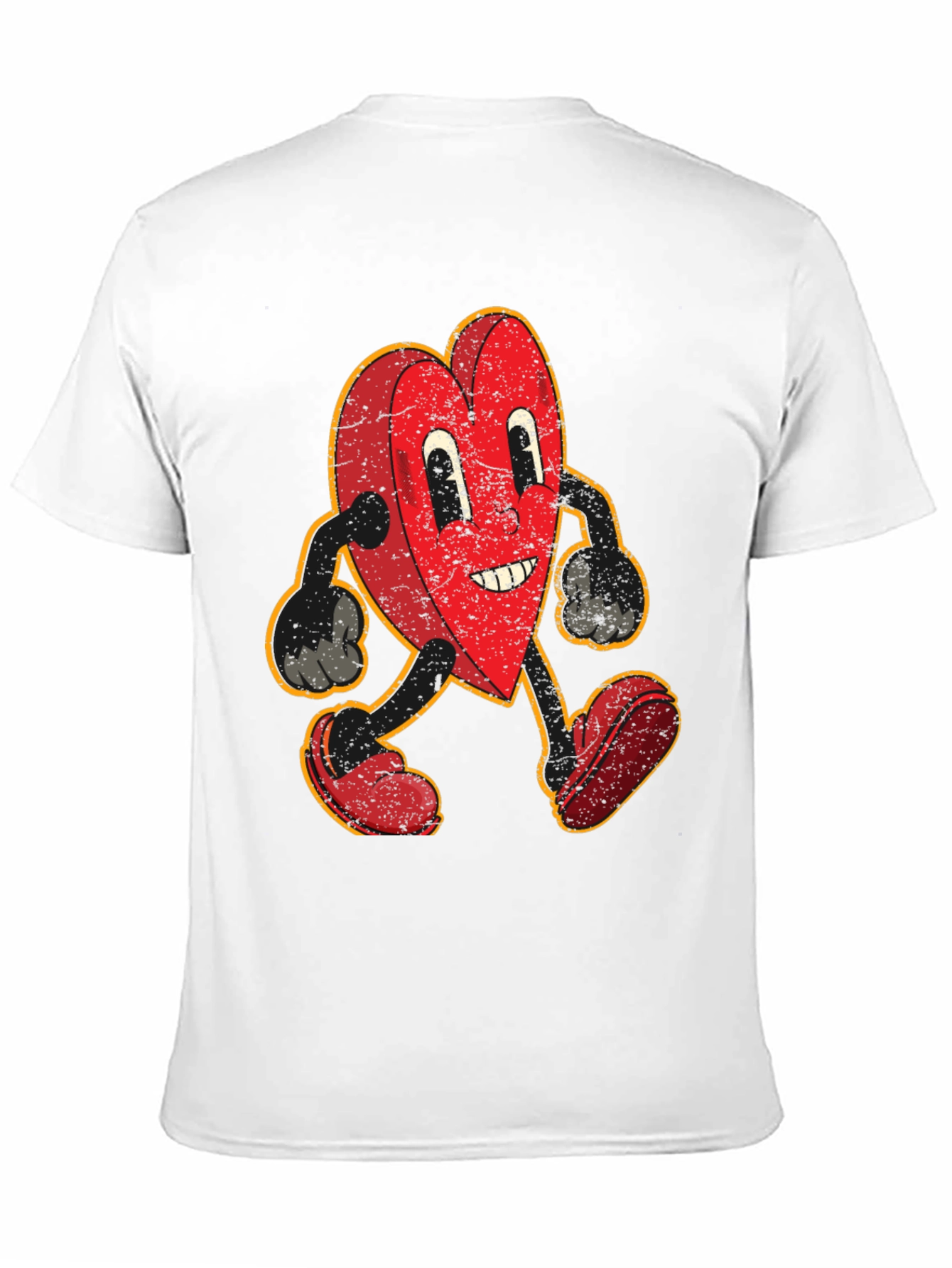 Retro Heart Cartoon Graphic T-Shirt