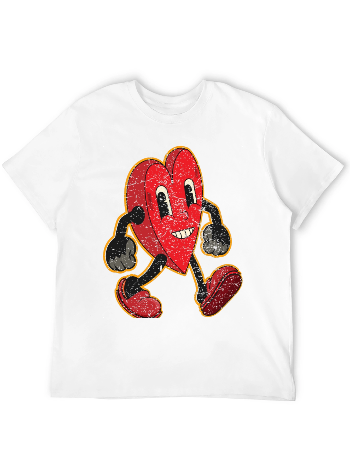 Retro Heart Cartoon Graphic T-Shirt
