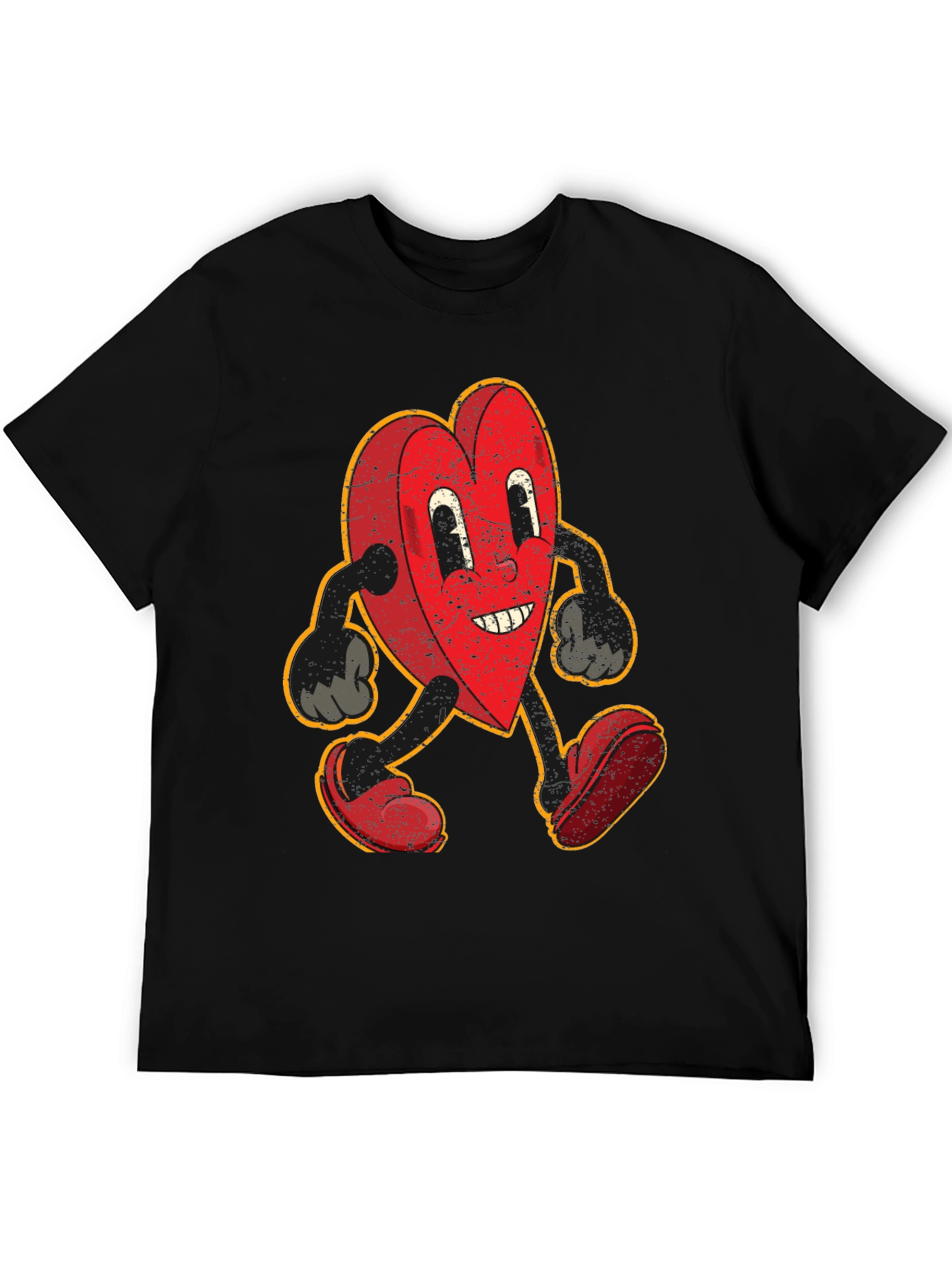Retro Heart Cartoon Graphic T-Shirt