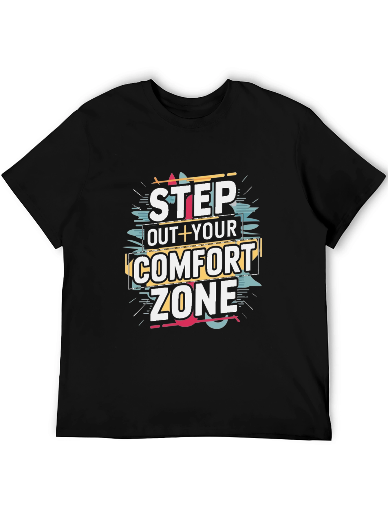 Step Out Comfort Zone Black T-Shirt