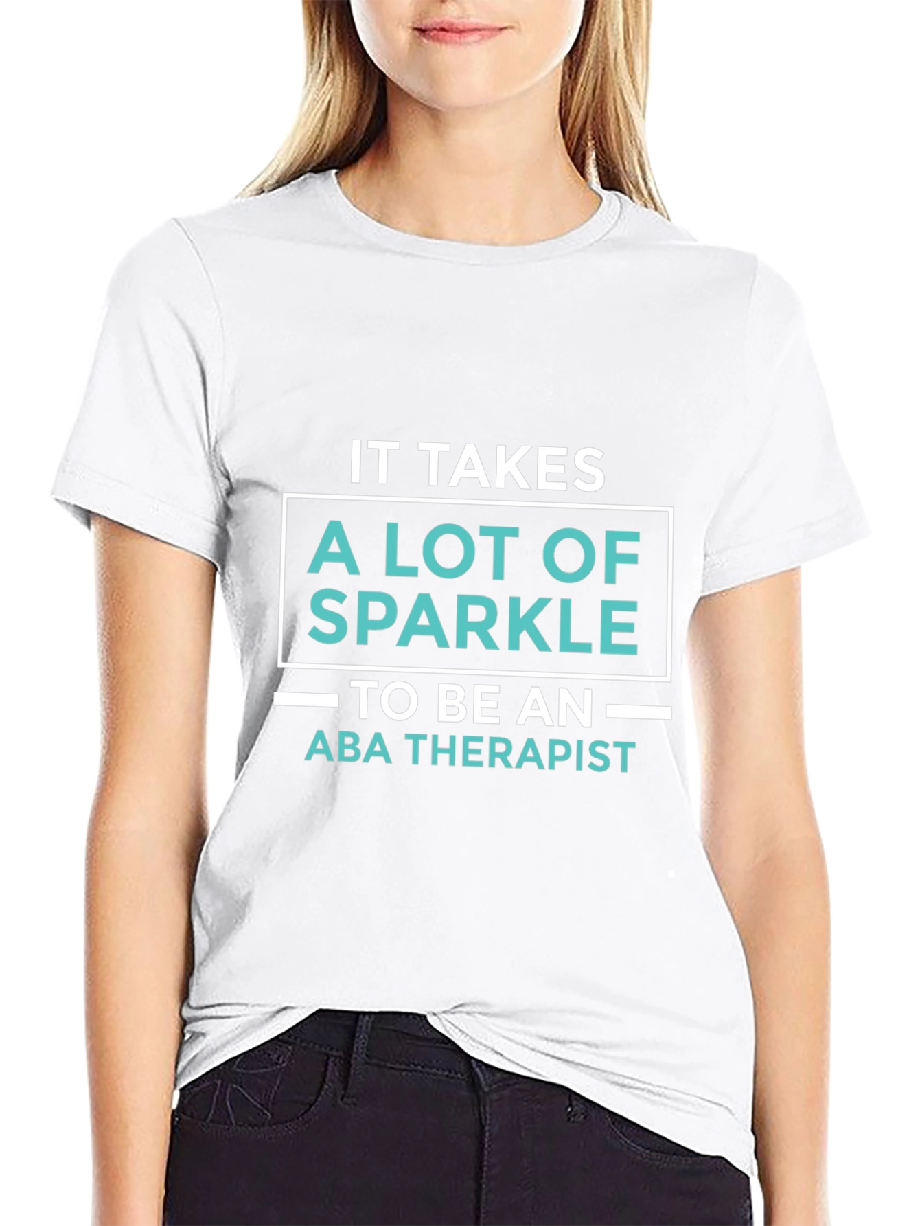 Sparkle ABA Therapist T-Shirt - Black Graphic Tee