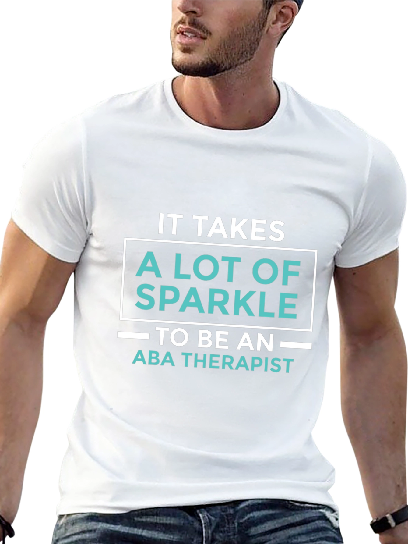 Sparkle ABA Therapist T-Shirt - Black Graphic Tee