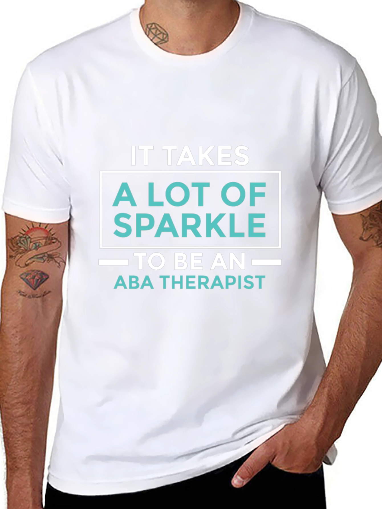 Sparkle ABA Therapist T-Shirt - Black Graphic Tee