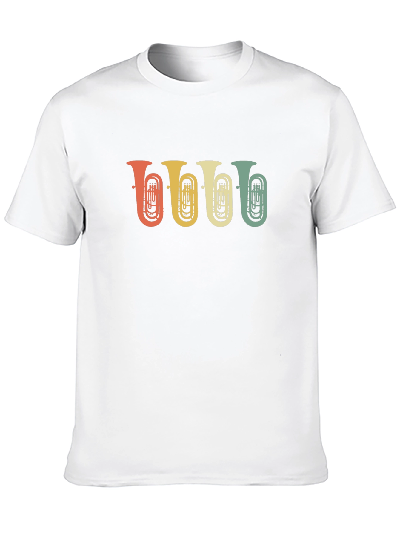Retro Tuba Graphic Tee - Musical Instrument Shirt