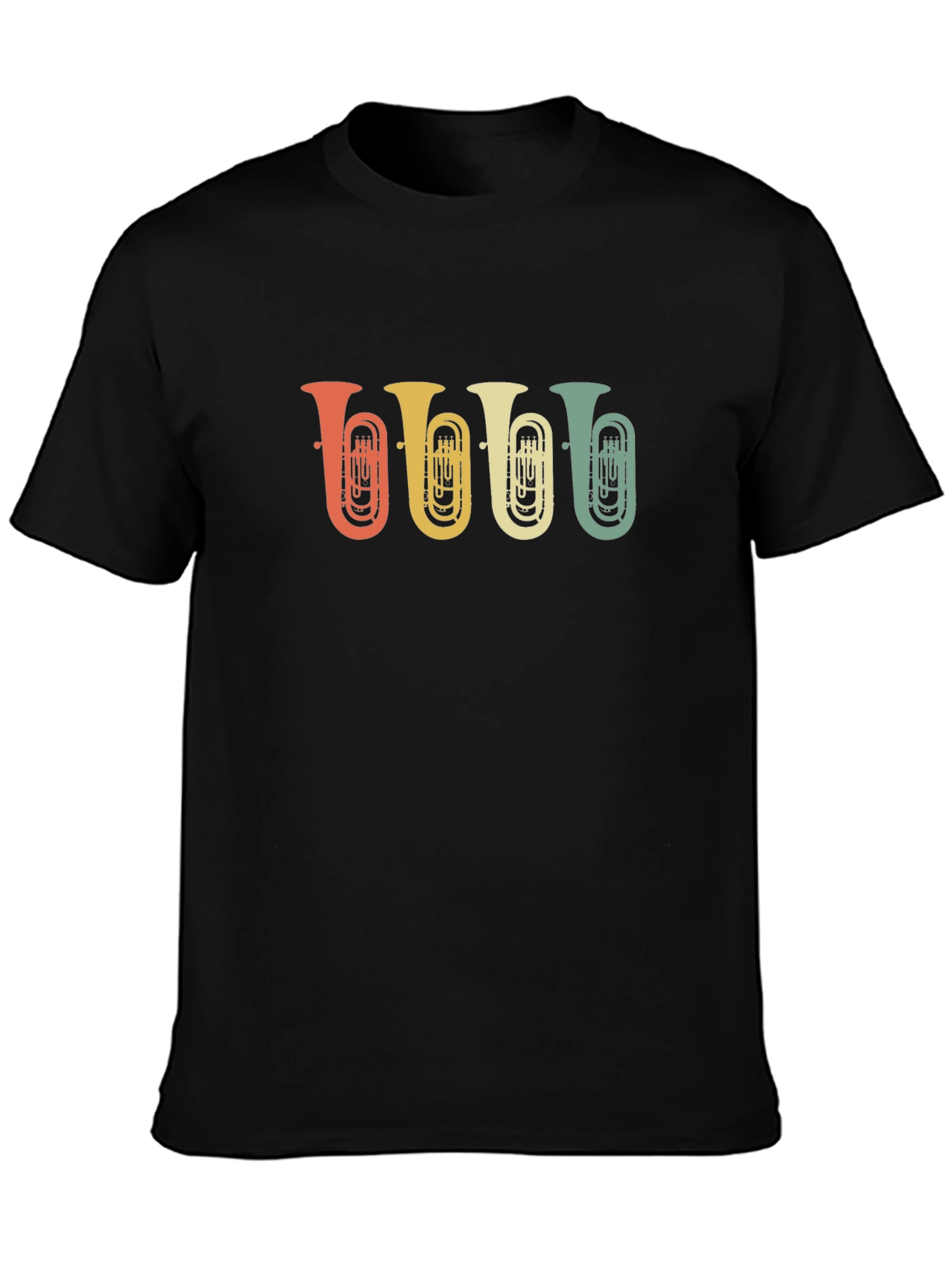 Retro Tuba Graphic Tee - Musical Instrument Shirt