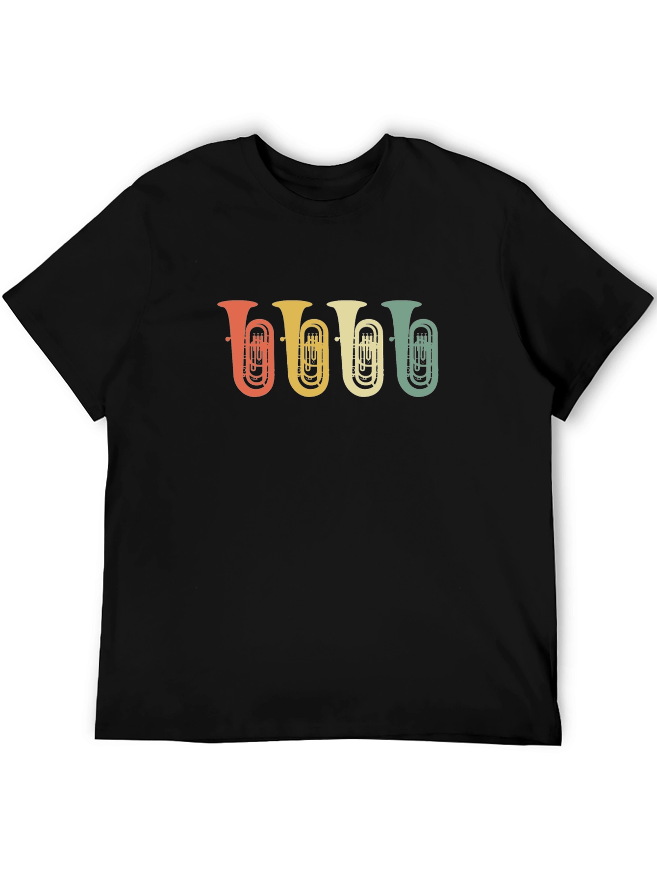 Retro Tuba Graphic Tee - Musical Instrument Shirt