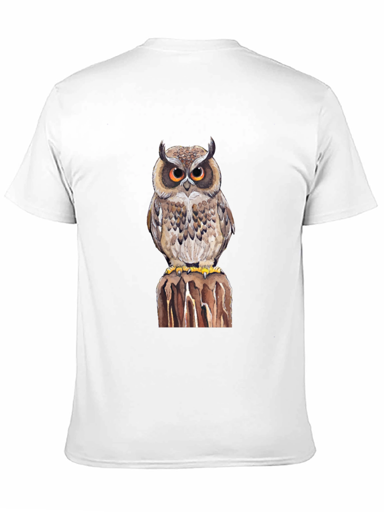 Owl Graphic Print Black T-Shirt