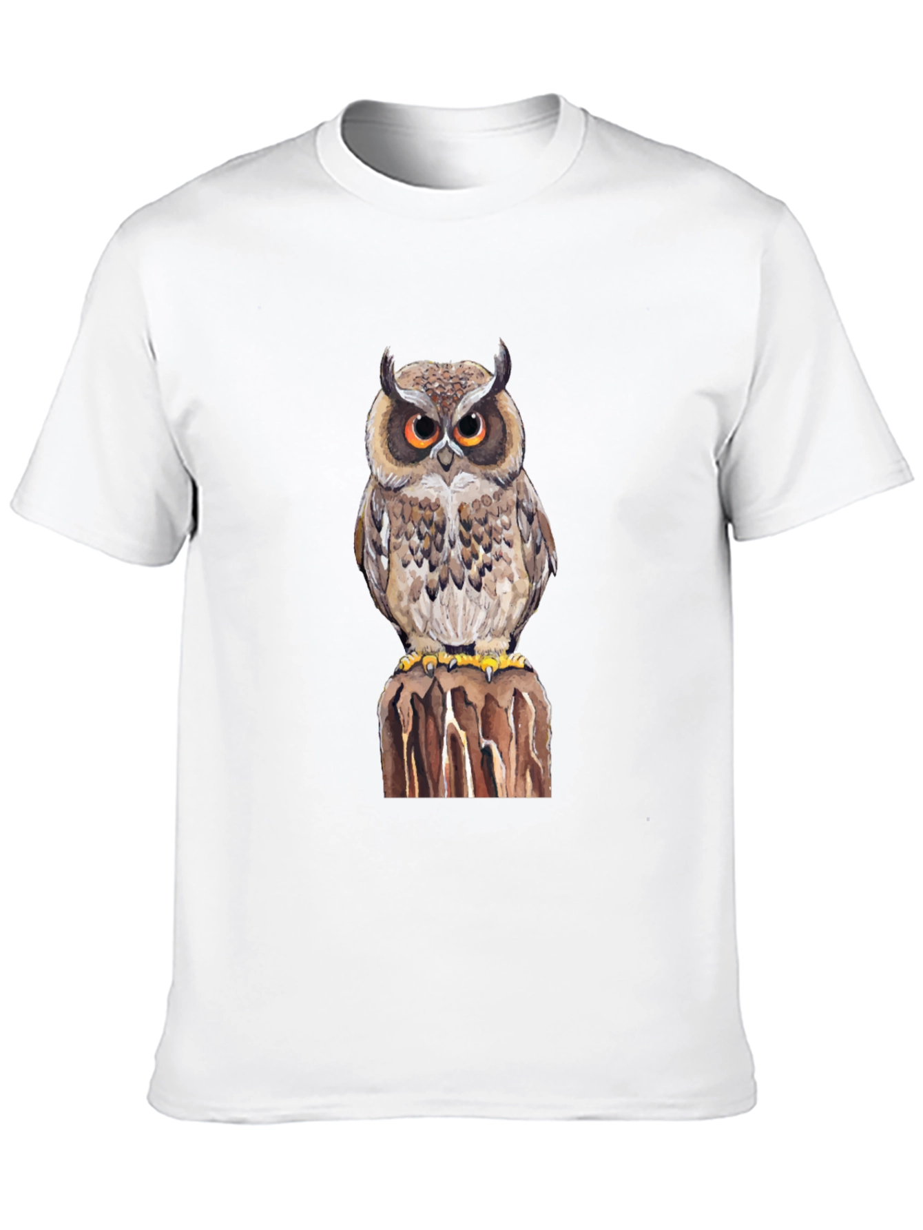 Owl Graphic Print Black T-Shirt